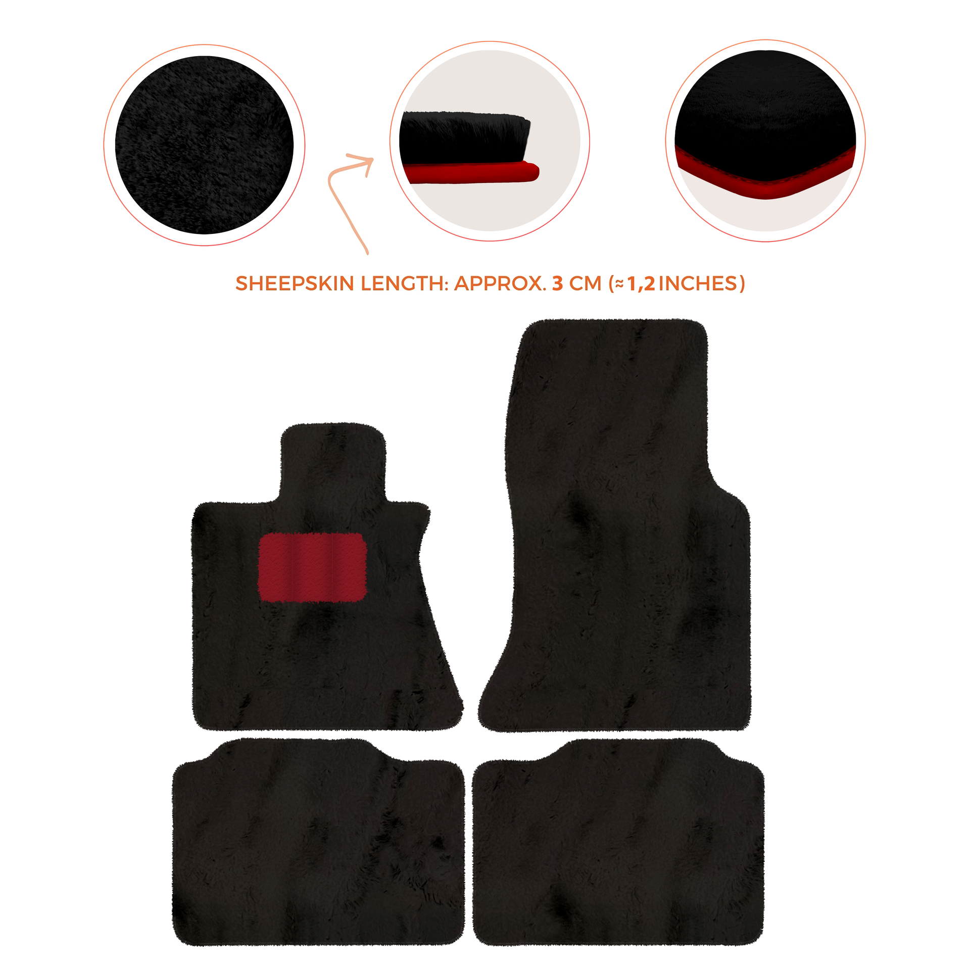 Premium Sheepskin Floor Mats for Rolls-Royce Phantom Sedan (2003-2016)