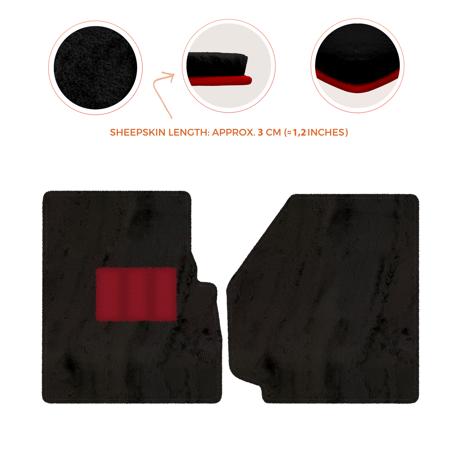 Premium Sheepskin Floor Mats for Land Rover Discovery (2004-2009)