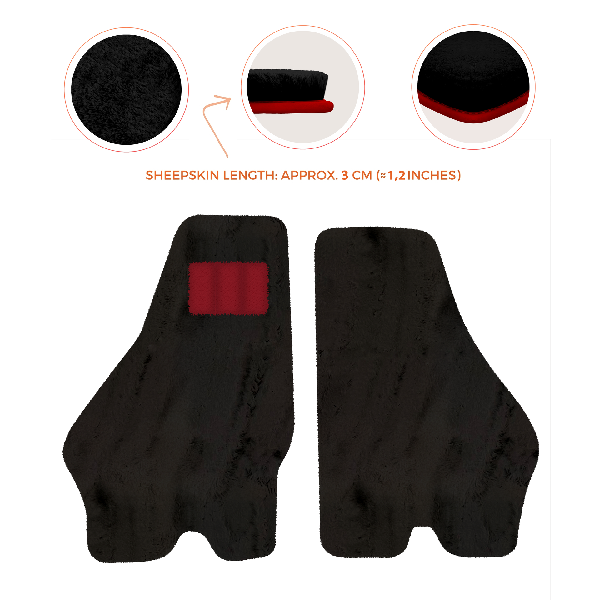 Luxury Sheepskin Floor Mats for Lamborghini Urus (2018-2026)