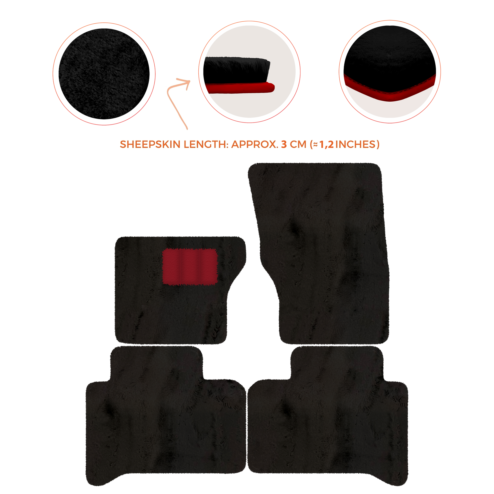 Luxurious Premium Sheepskin Floor Mats for Range Rover (2012-2022)
