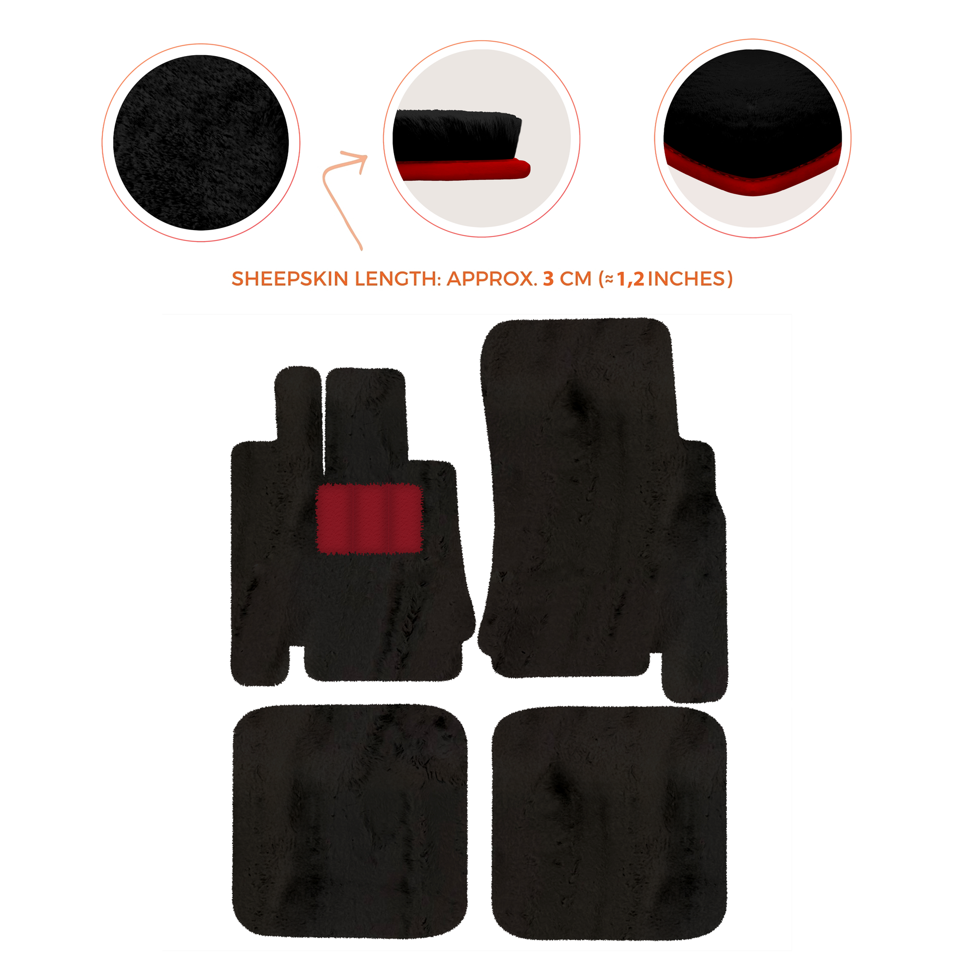 Premium Luxurious Sheepskin Floor Mats for Bentley Arnage (1998-2009)