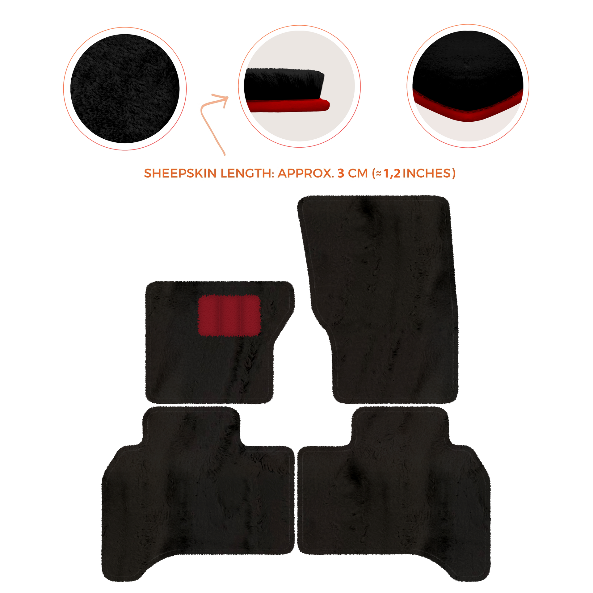 Premium Sheepskin Floor Mats for Range Rover Vehicles (2012-2022)