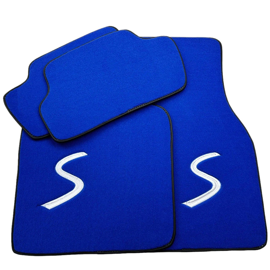 Blue Floor Mats for Mini Cabrio F57 Convertible (2016-2023) - AutoWin
