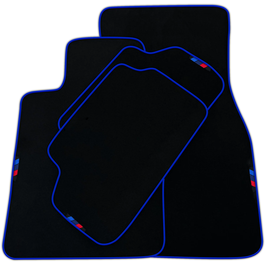 Black Floor Mats For BMW Gran Tourer F46 (2015-2022) 7 Seats with German Flag | Various Trim Colors
