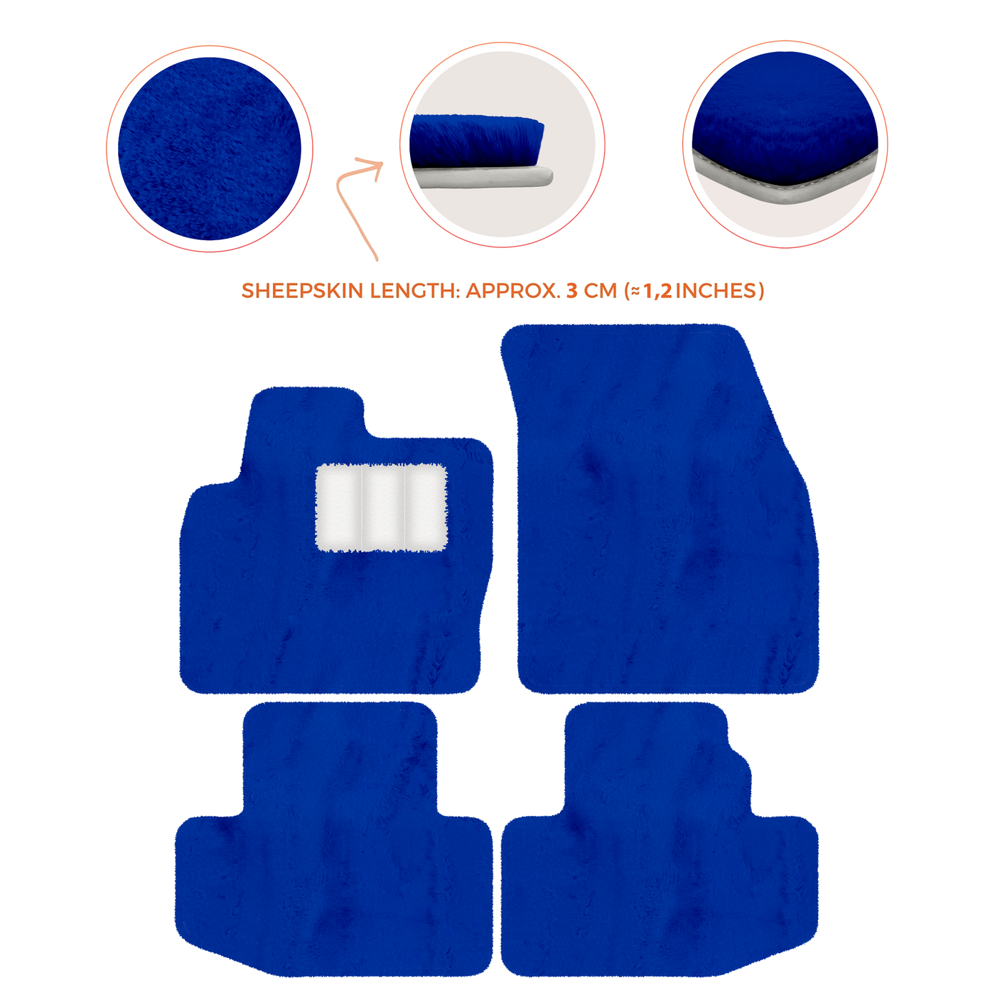 Luxury Sheepskin Floor Mats for Range Rover Sport L460 (2022-2024)