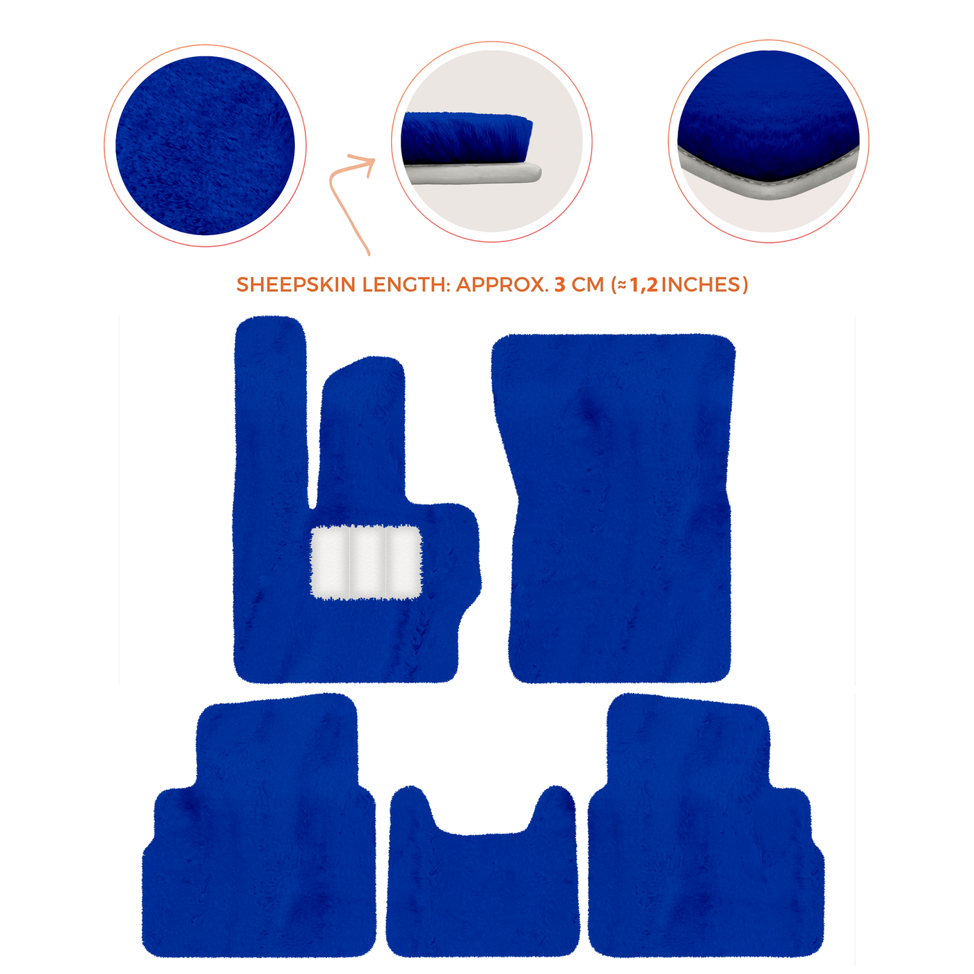 Premium Sheepskin Floor Mats for Mercedes-Benz G-Class W463 2008-2018