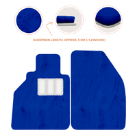 Tapis de voiture en peau de mouton pour Porsche 986 Boxster (1996-2004) - Longueur de peau de mouton, Options de couleur variées