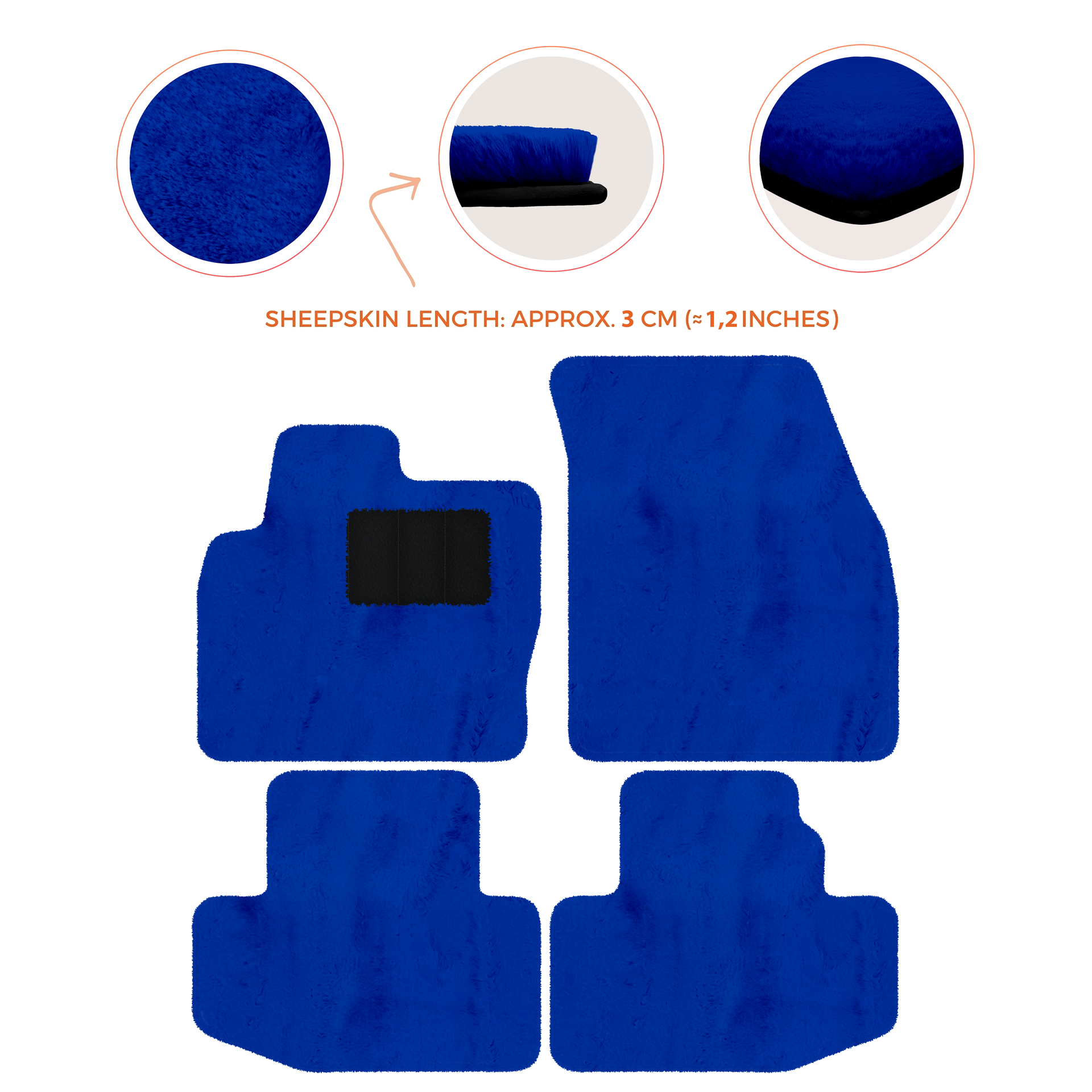 Luxury Sheepskin Floor Mats for Range Rover Sport L460 (2022-2024)