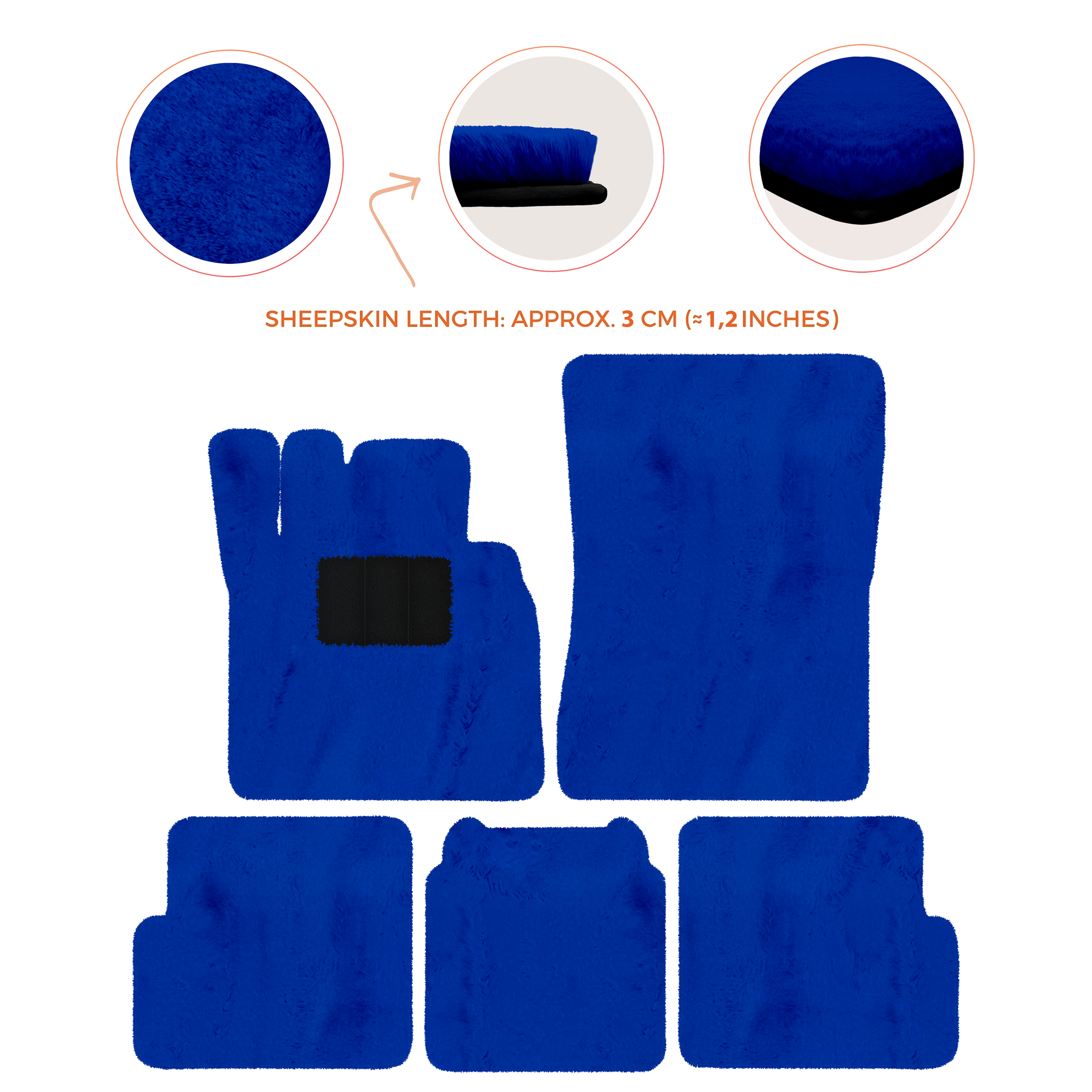 Premium Sheepskin Floor Mats for Ferrari 296 GTS (2022-2025)