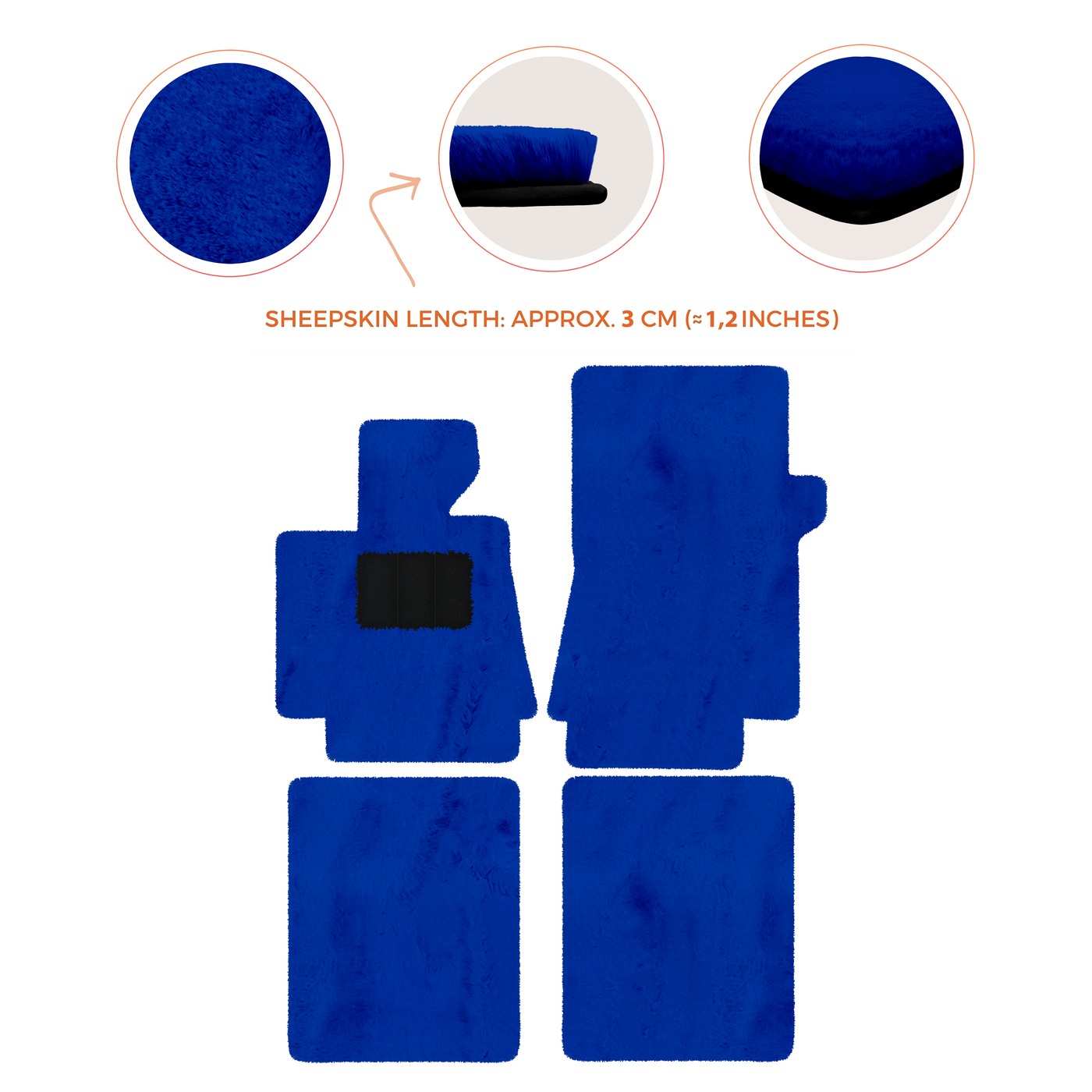 Luxurious Premium Sheepskin Floor Mats for Bentley Arnage (1998-2009)