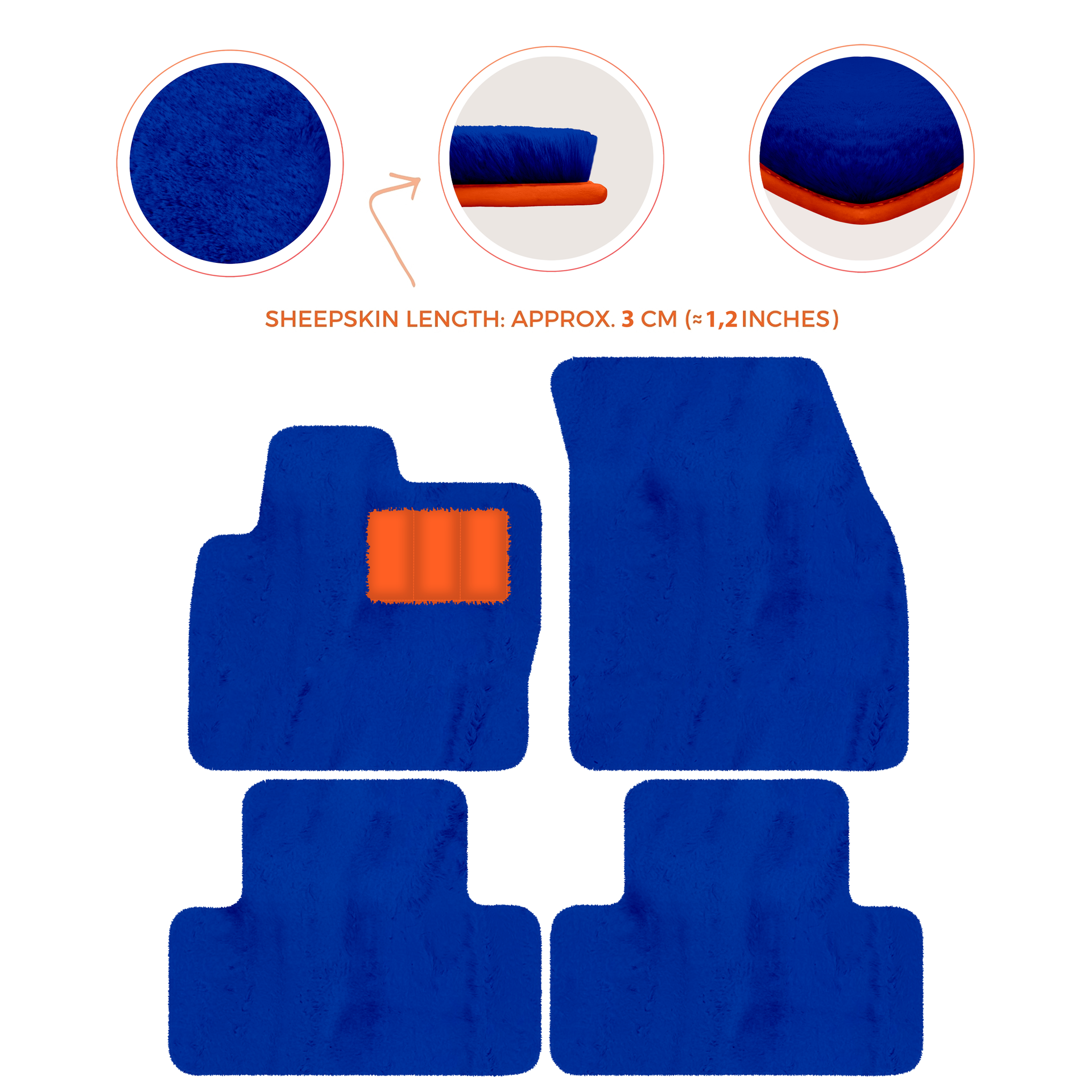 Premium Sheepskin Floor Mats for Range Rover Vehicles (2012-2022)