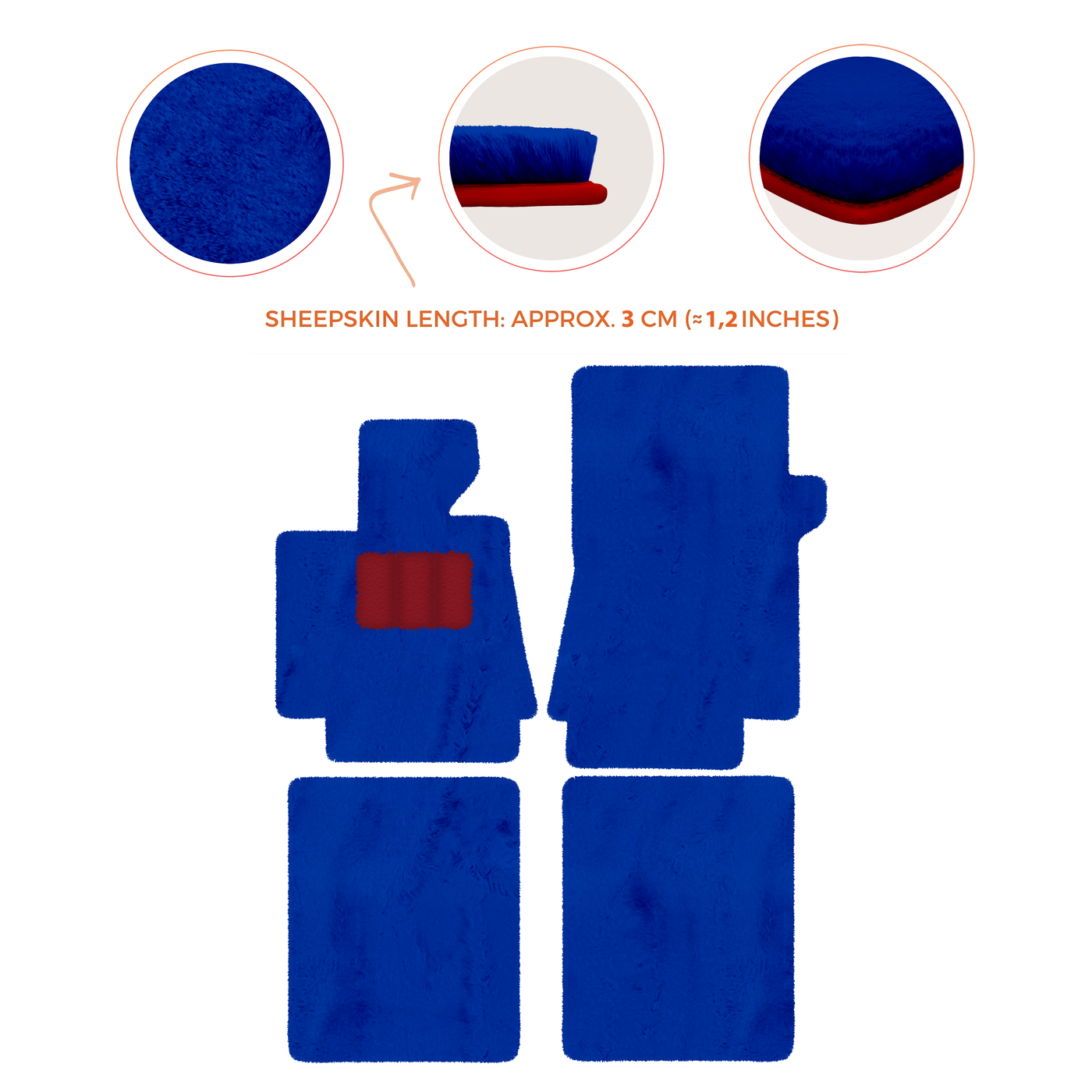 Luxurious Premium Sheepskin Floor Mats for Bentley Arnage (1998-2009)