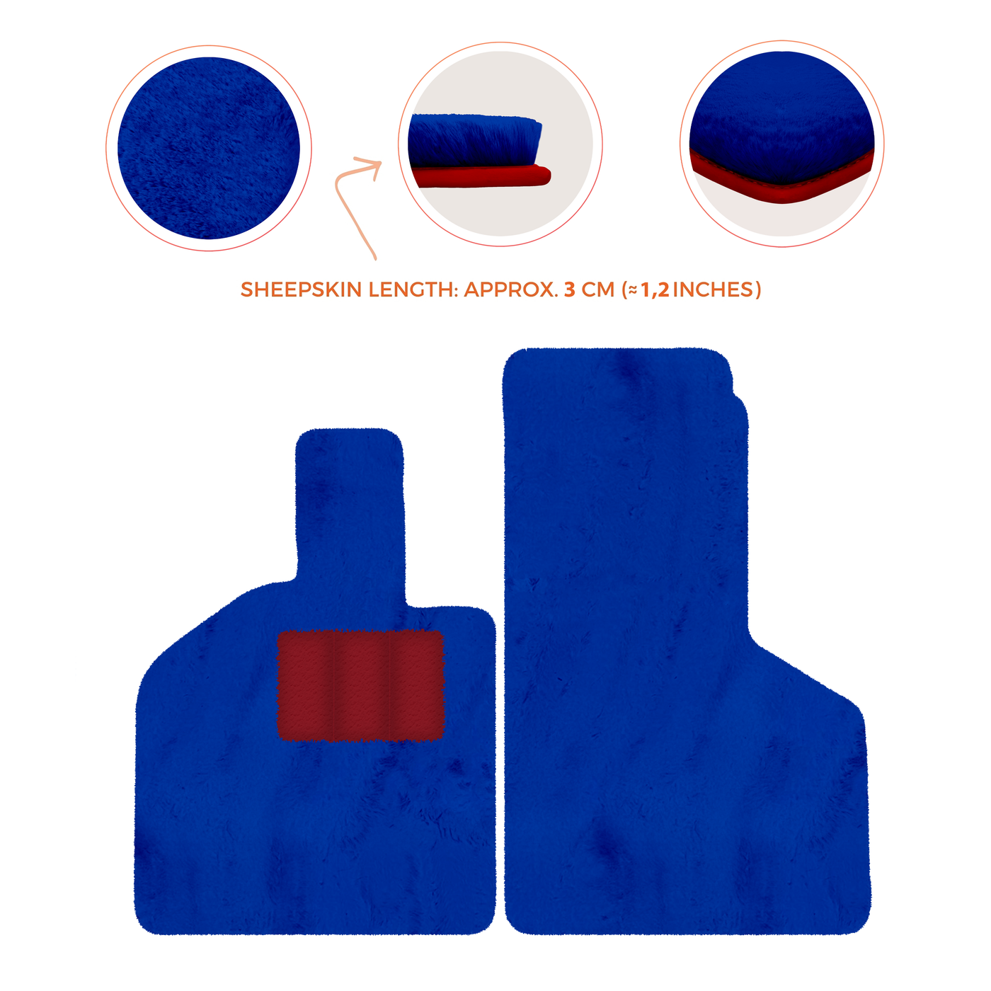 Luxury Sheepskin Floor Mats for Lamborghini Gallardo (2004-2014)