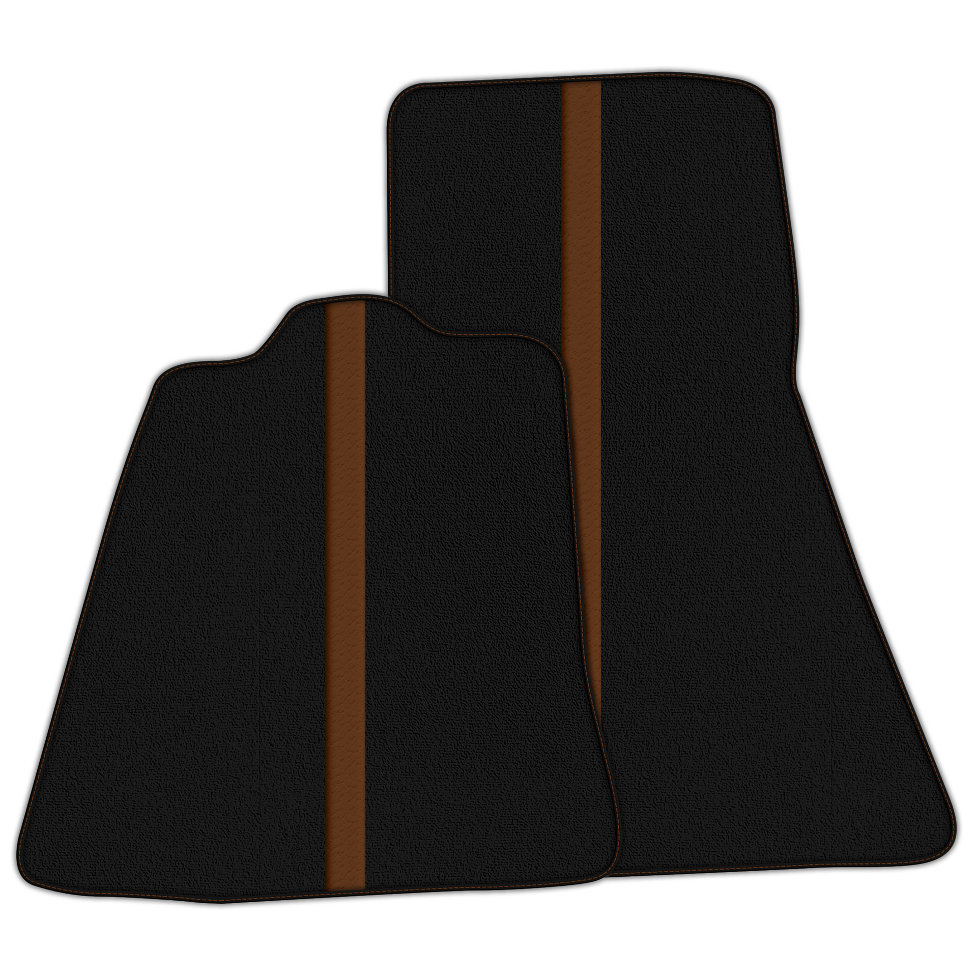 Black Floor Mats with Leather Line for McLaren 720S (2017-2021) - Various Colors