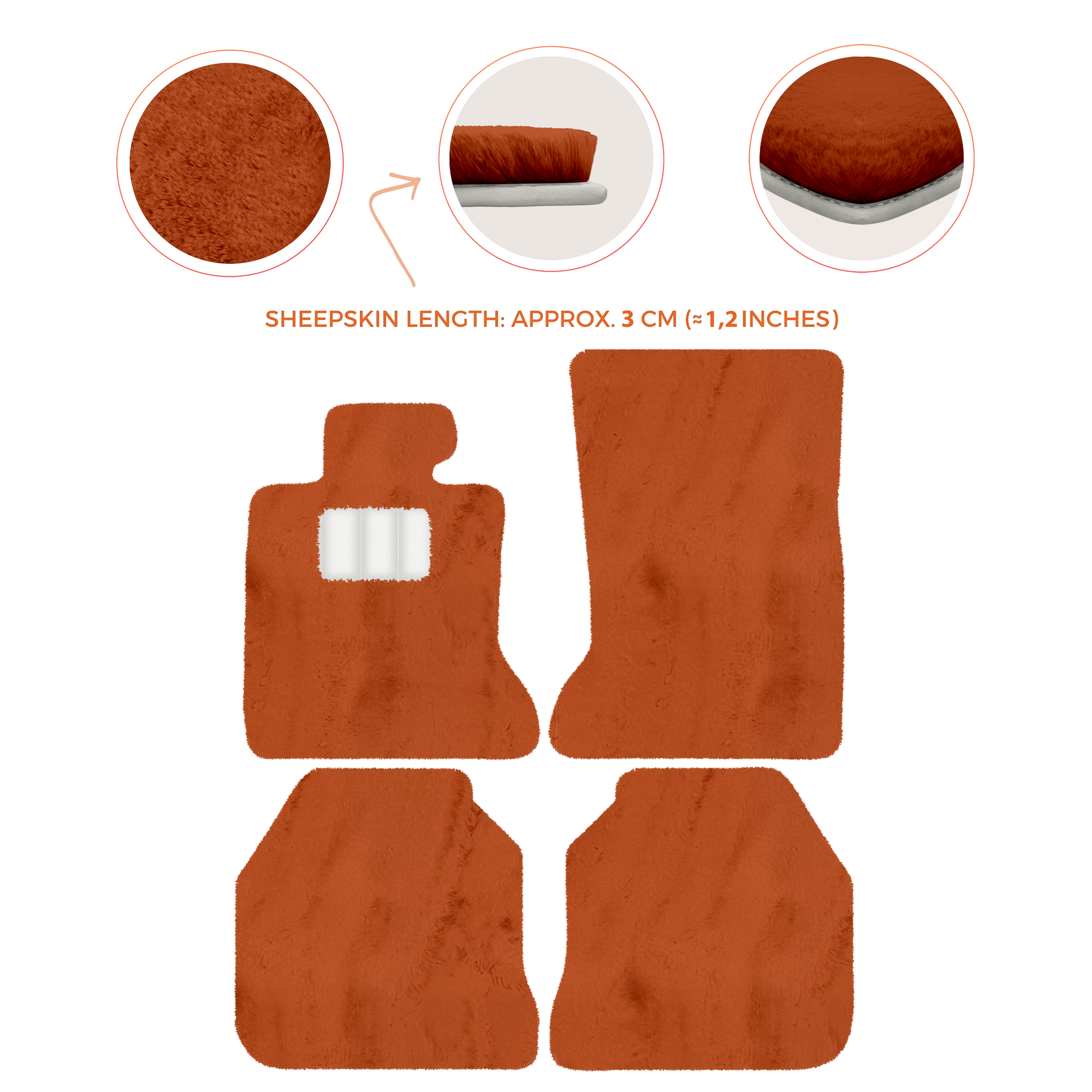 Luxury Sheepskin Floor Mats for Rolls-Royce Ghost RR2 (2010-2014)
