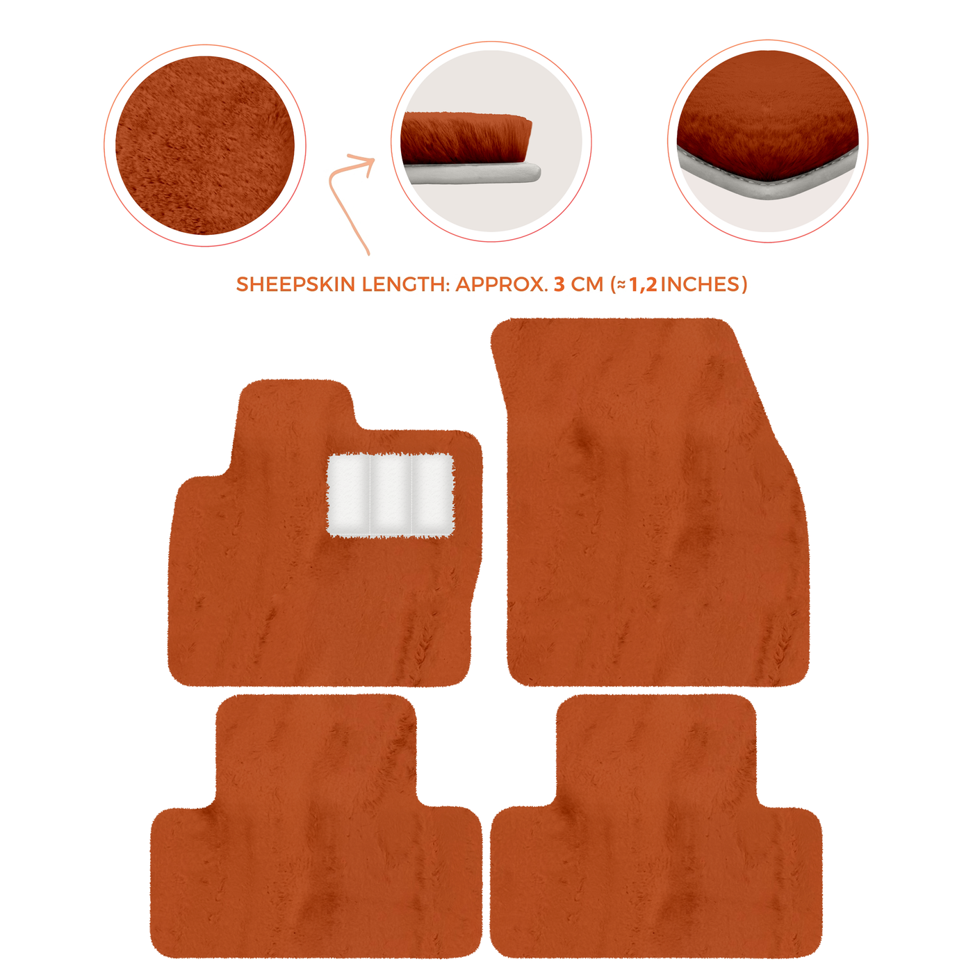 Premium Sheepskin Floor Mats for Range Rover Vehicles (2012-2022)