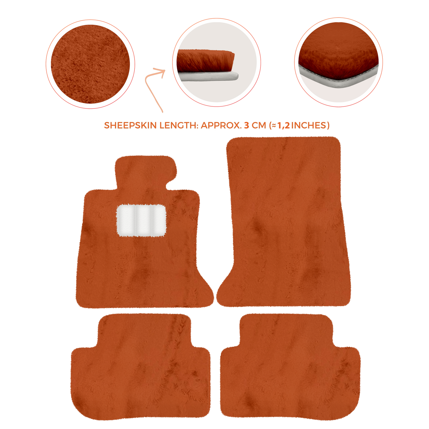 Premium Sheepskin Floor Mats for Rolls-Royce Ghost Series I RR2