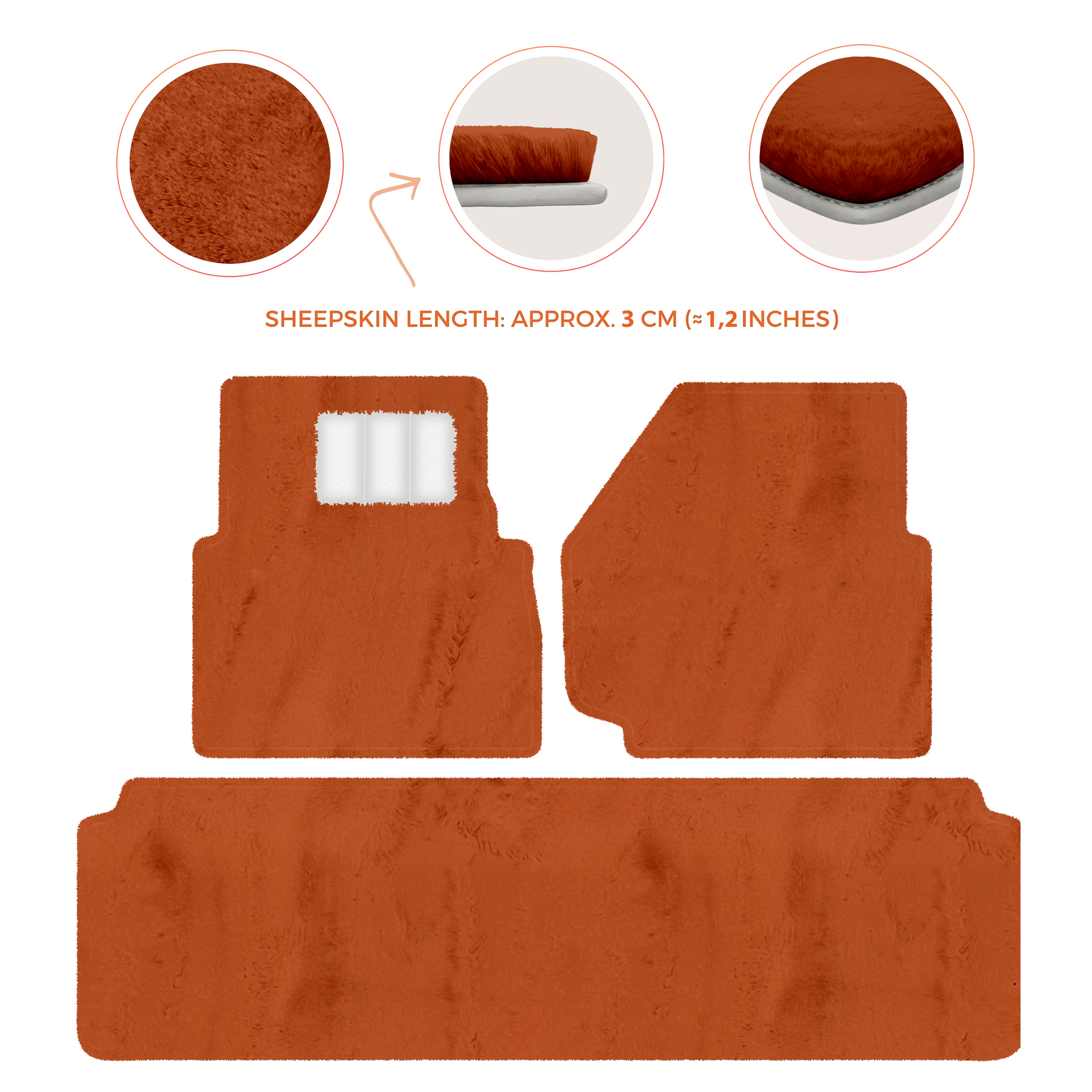 Luxurious Premium Sheepskin Floor Mats for Range Rover (2012-2022)