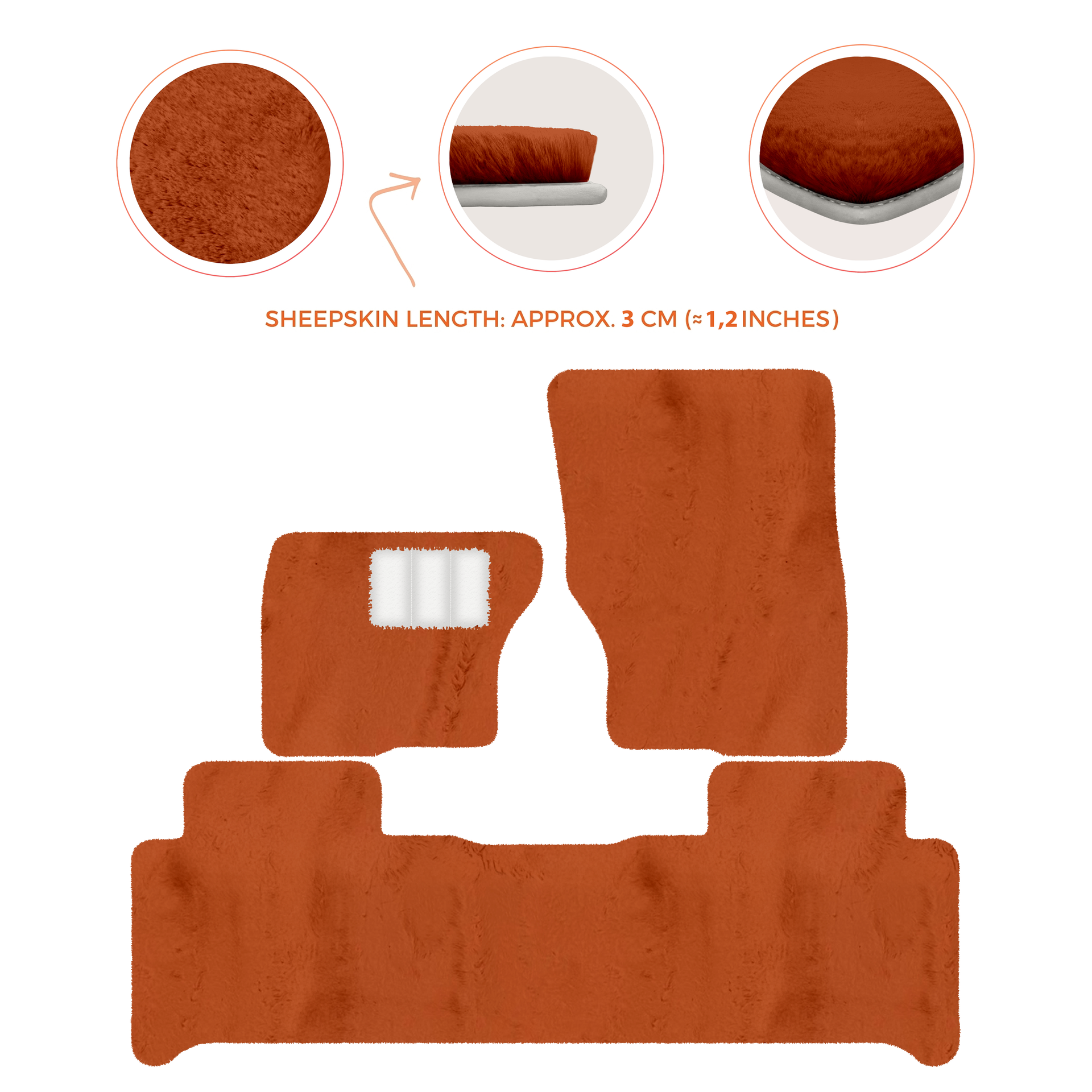 Luxury Sheepskin Floor Mats for Land Rover Discovery (2017-2026)