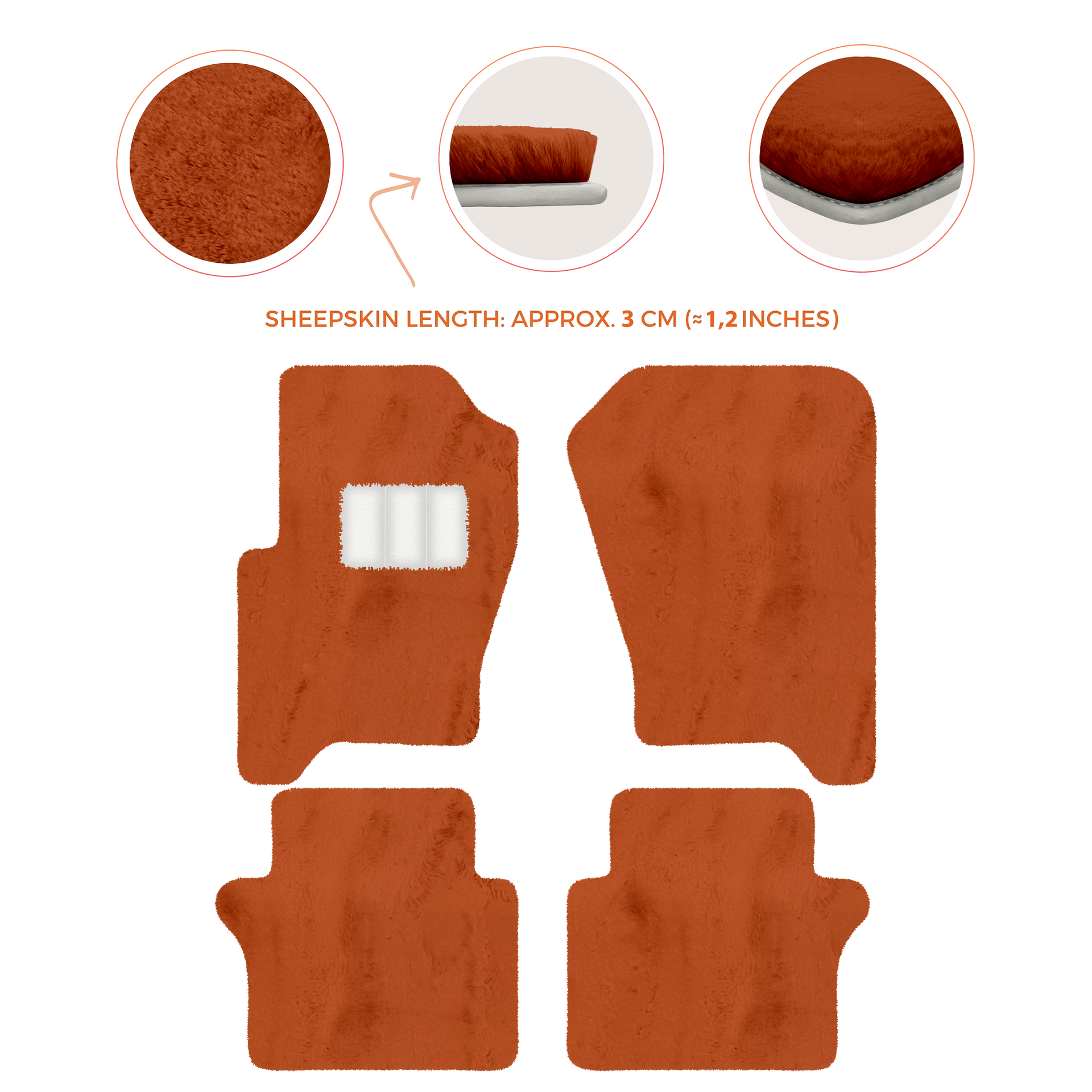 Luxury Sheepskin Floor Mats for Your Range Rover Sport 2005-2010