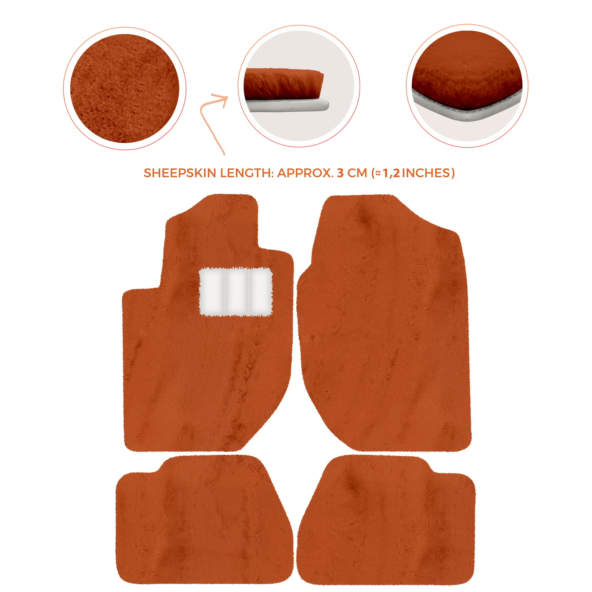 Premium Sheepskin Floor Mats for Land Rover Freelander (1997-2003)