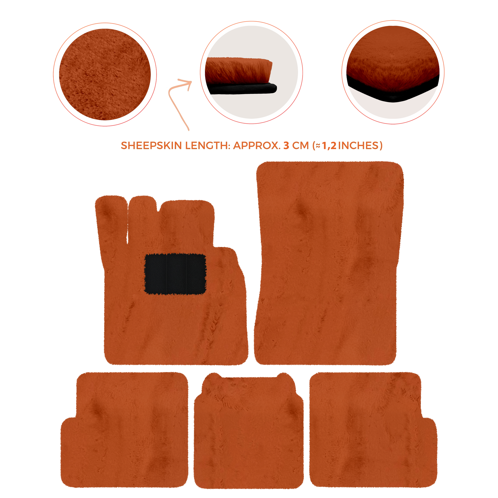 Premium Sheepskin Floor Mats for Ferrari 296 GTS (2022-2025)