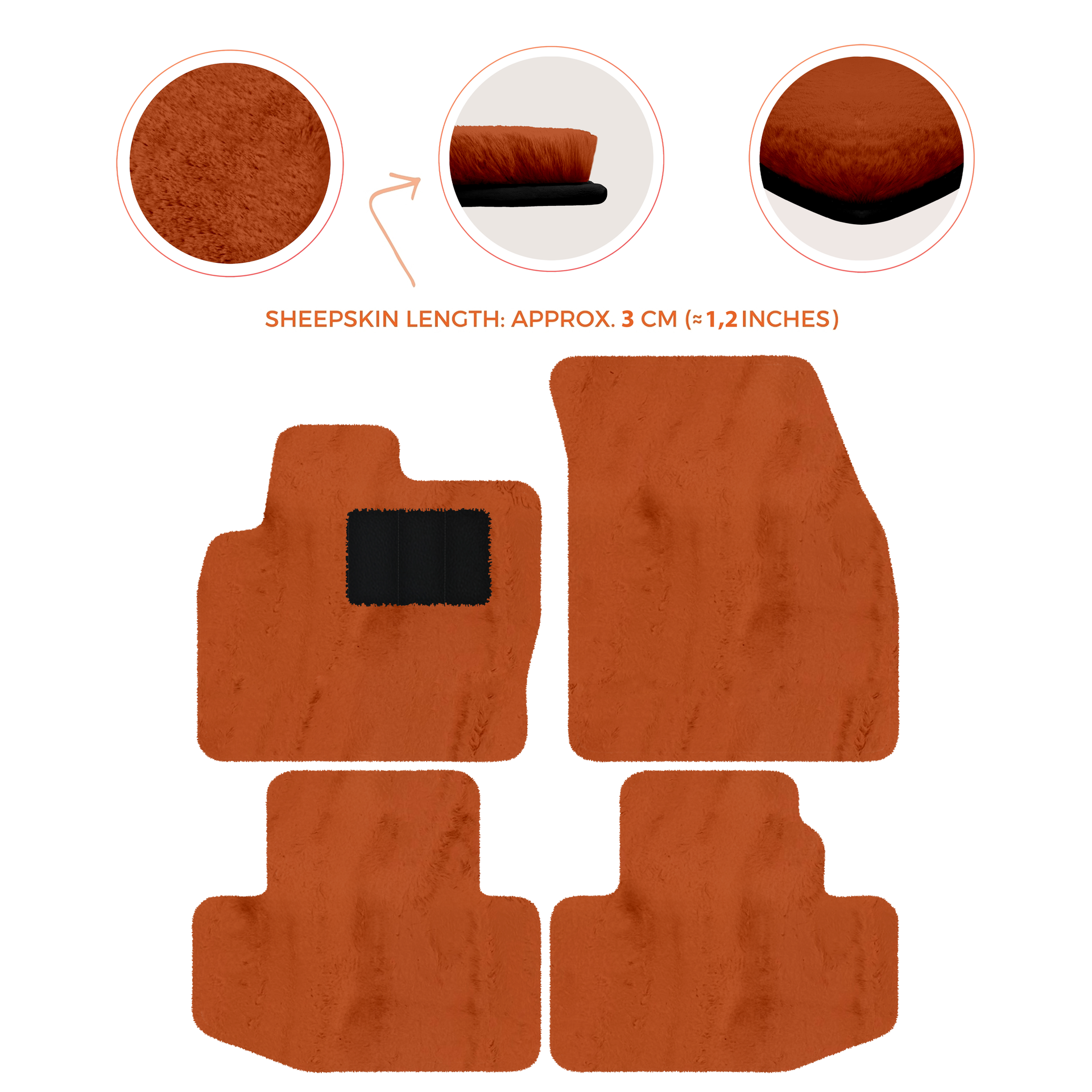 Luxury Sheepskin Floor Mats for Range Rover Sport L460 (2022-2024)