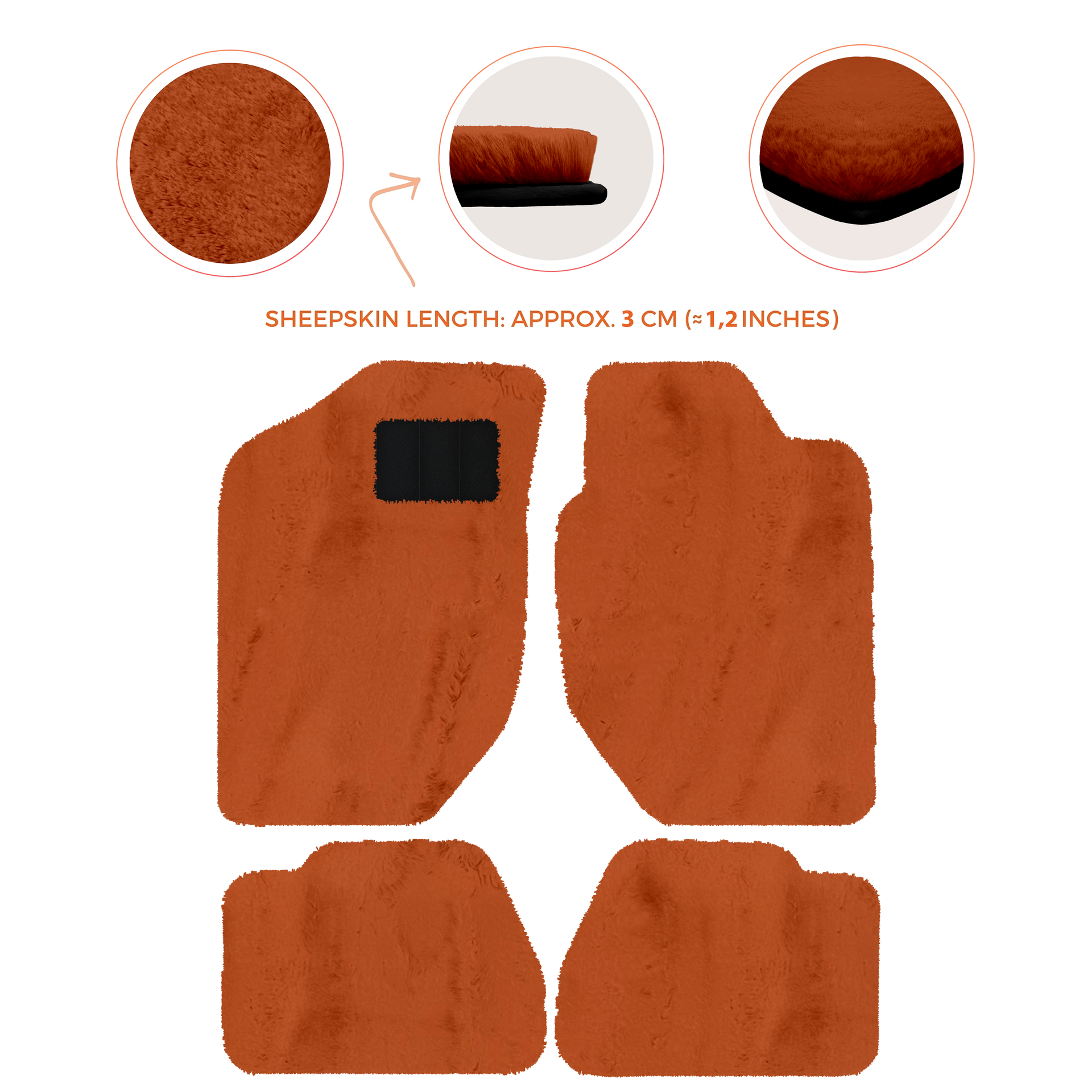 Luxury Sheepskin Floor Mats for Land Rover Discovery Sport (2015-2019)