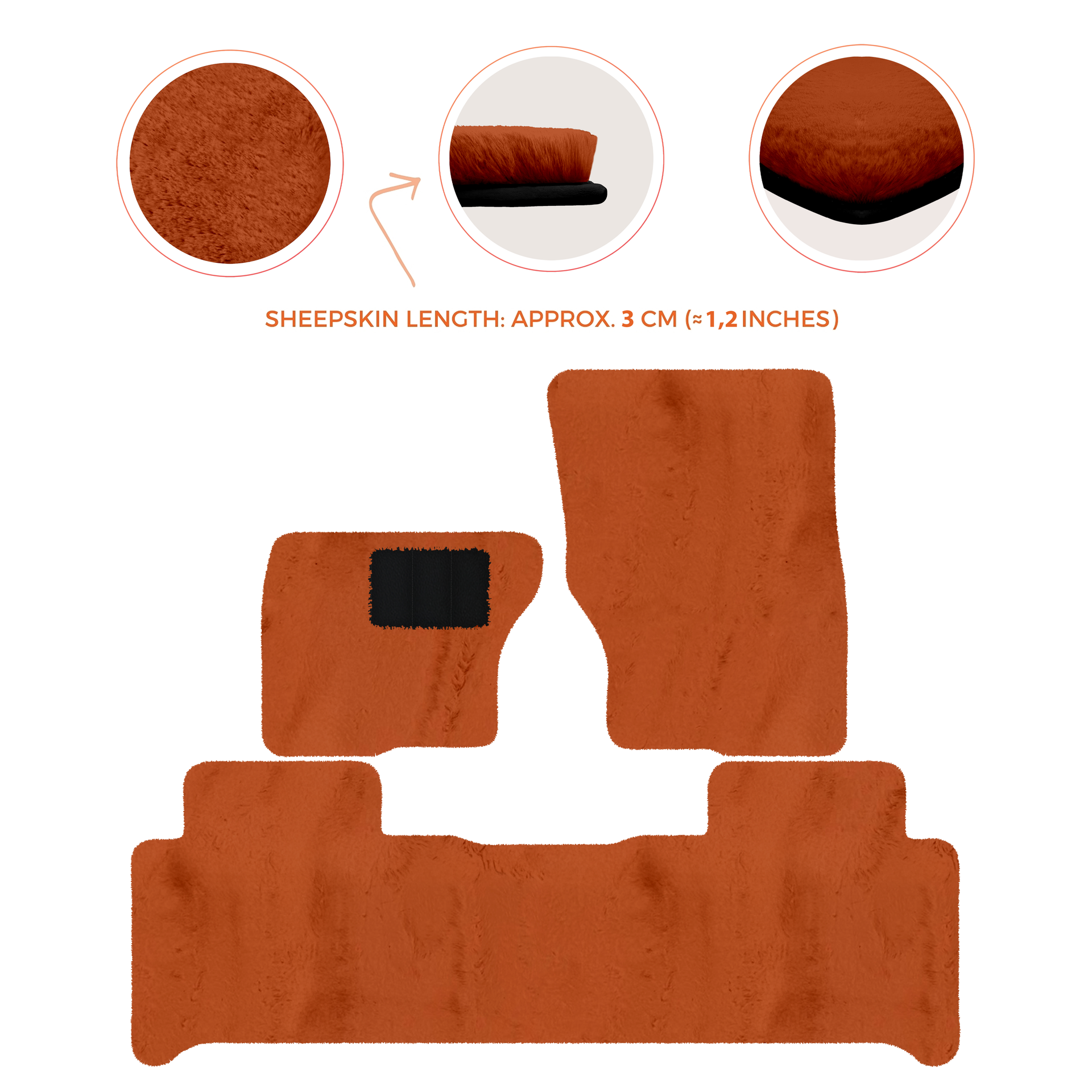 Luxury Sheepskin Floor Mats for Land Rover Discovery (2017-2026)