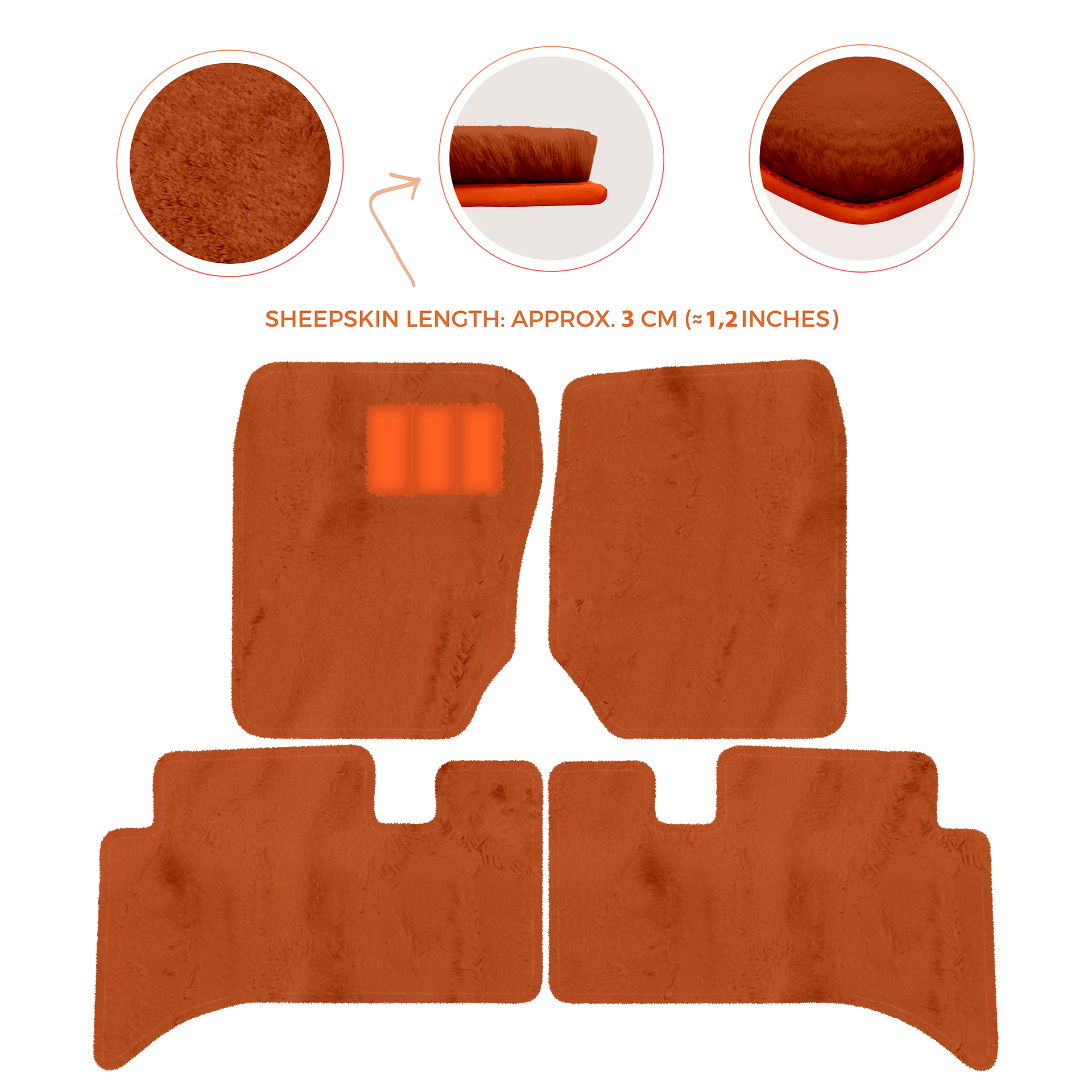 Premium Sheepskin Floor Mats for Range Rover Sport L460 (2022-2024)