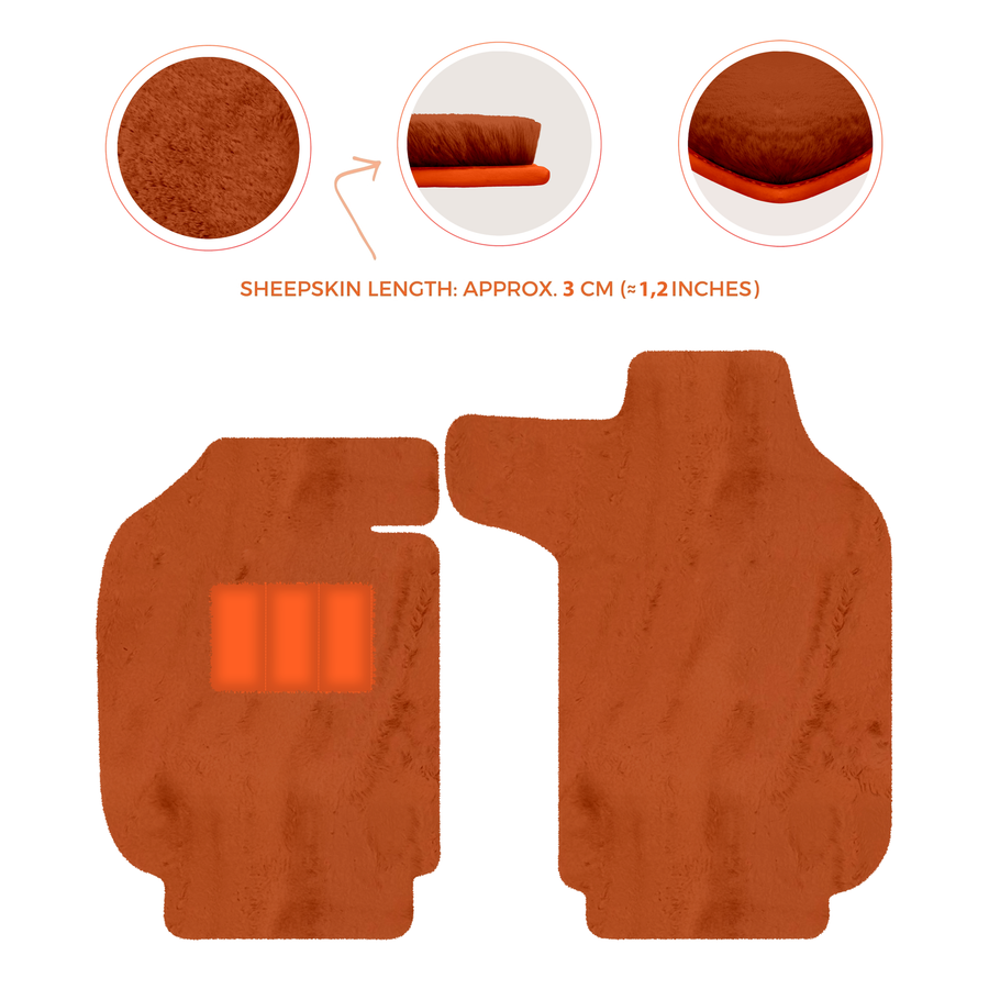 Luxury Sheepskin Floor Mats for Porsche 911 - 992 (2019-2026)