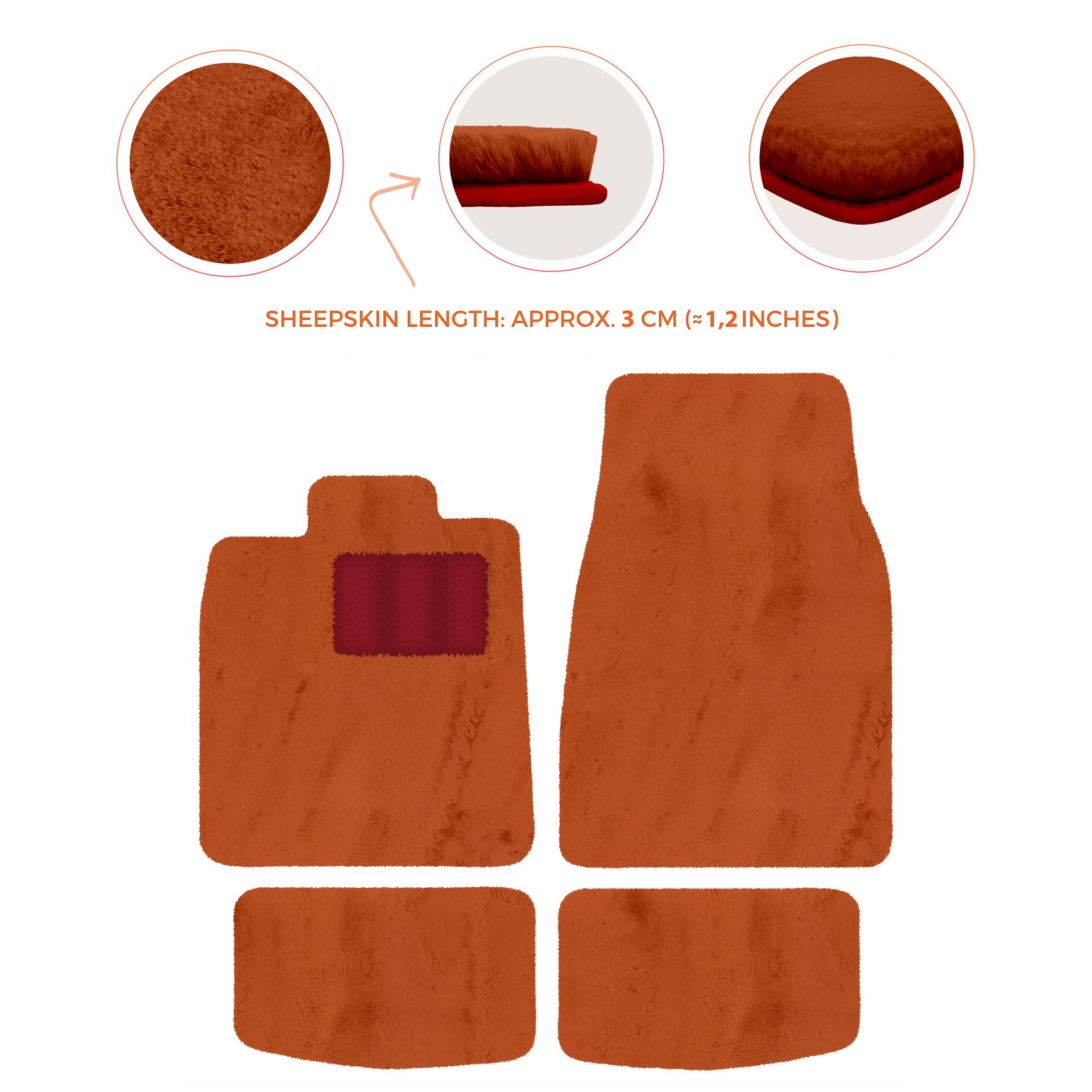Premium Sheepskin Floor Mats for Porsche Panamera (2009-2016)