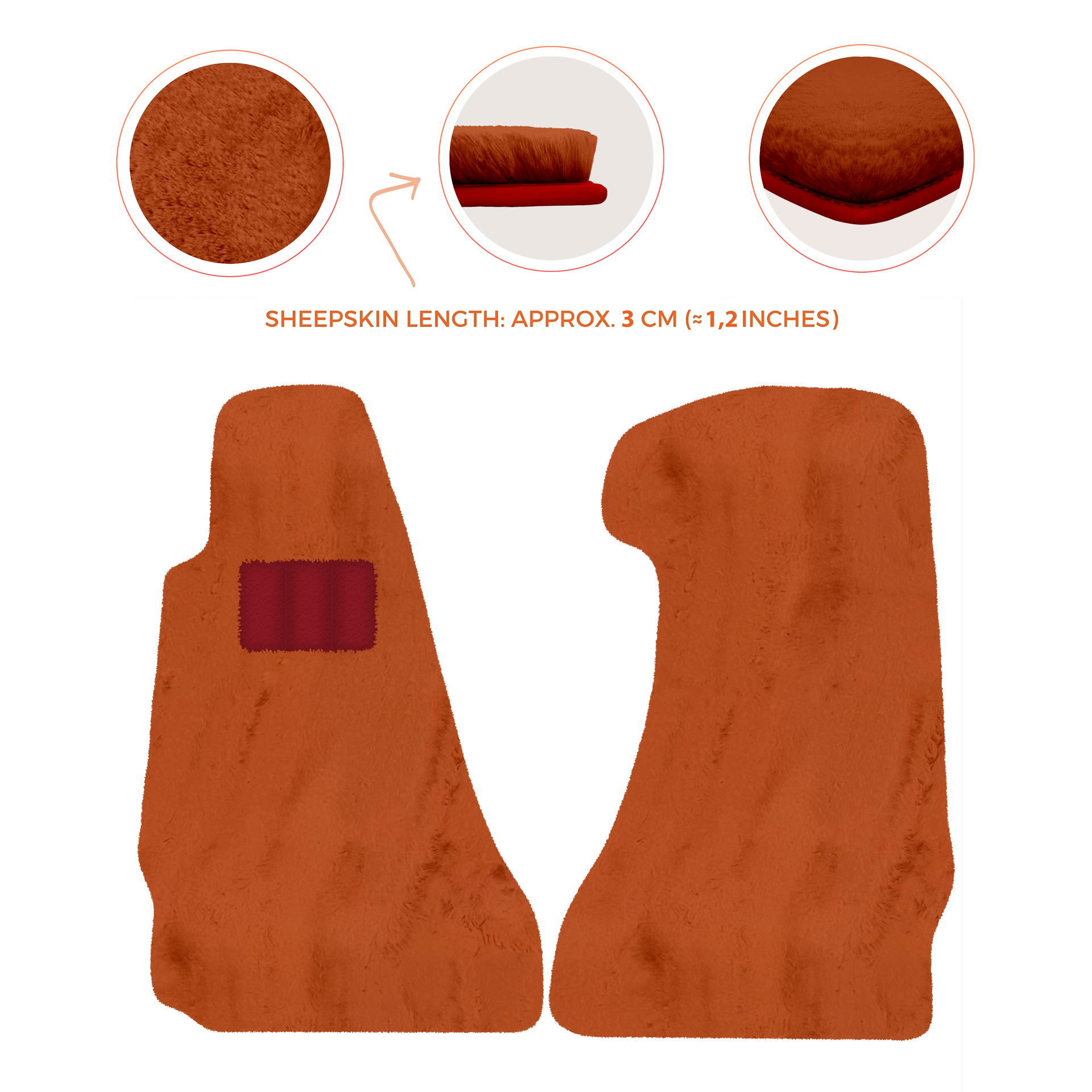 Premium Sheepskin Floor Mats for Aston Martin V8 Vantage (2006-2017)