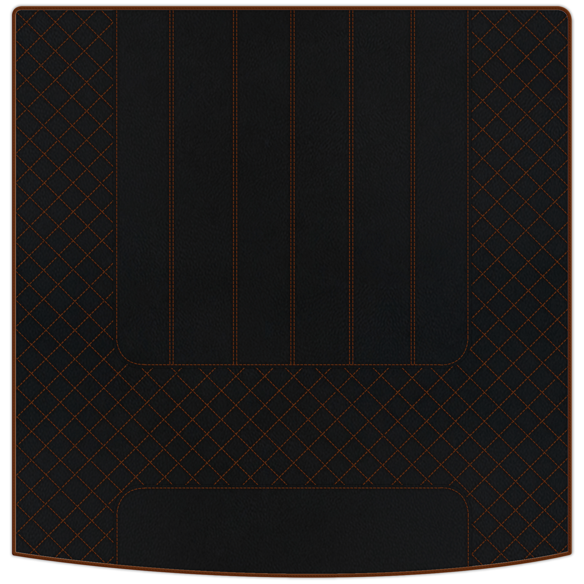 Tapis de voiture pour Bentley Flying Spur (2019-2023) en cuir Alcantara orange - AutoWin