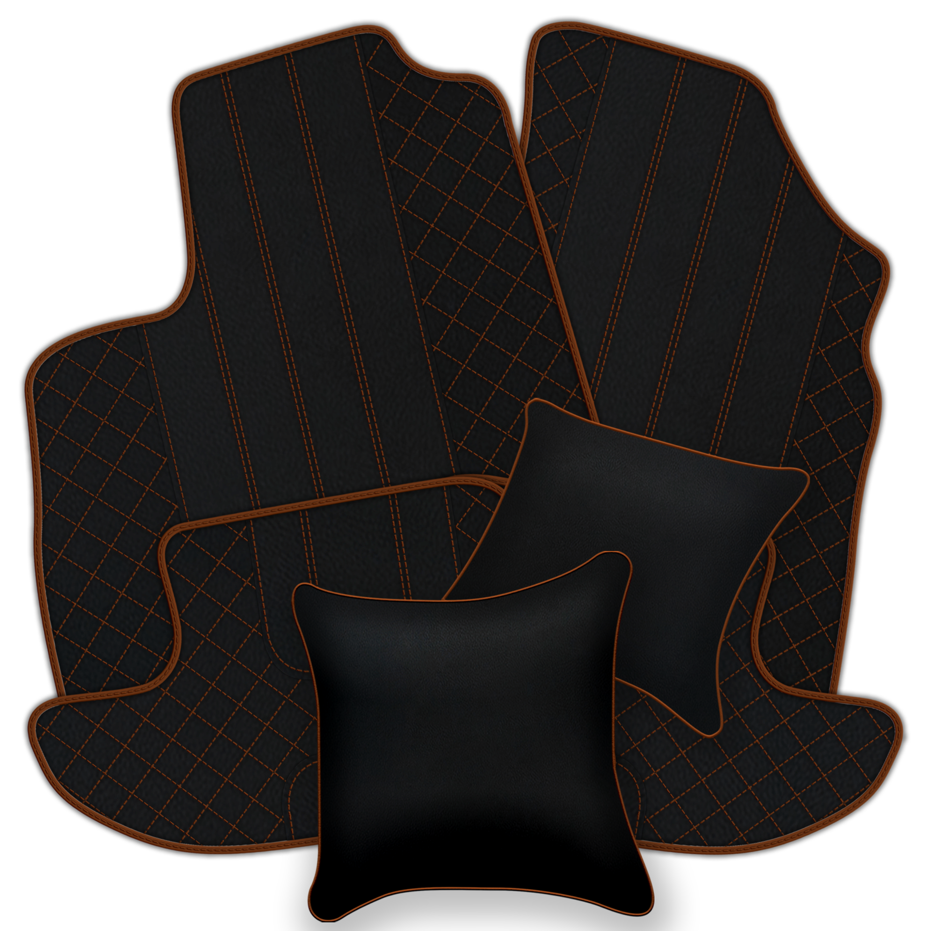 Black Leather Floor Mats for Bentley Continental GT (2011-2018)