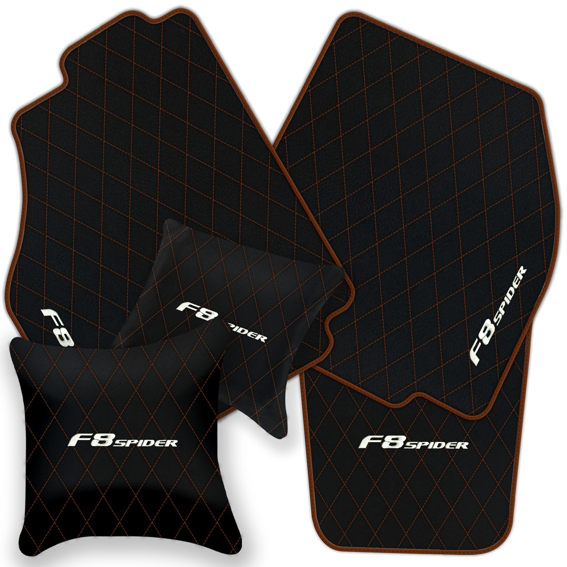Premium Black Leather Floor Mats for Ferrari 456 (1992-2003)