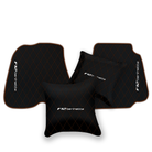 Premium Black Leather Floor Mats for Ferrari California | Full Set