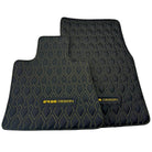 Black Leather Floor Mats for Rolls-Royce Ghost Series II (2021-2024) ER56 Design - AutoWin