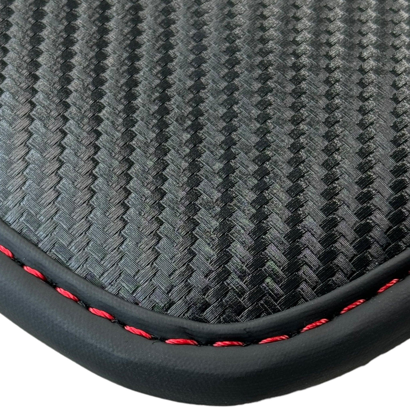 Black Floor Mats for Mercedes Benz C-Class W205 Sedan with Carbon Fiber | AutoWin Edition - AutoWin