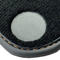 Black Floor Mats for McLaren 720S (2017-2021) with Orange Leather - AutoWin