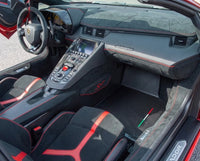 Tapis de voiture personnalisables pour Lamborghini Aventador SV Édition limitée Cuir Carbone