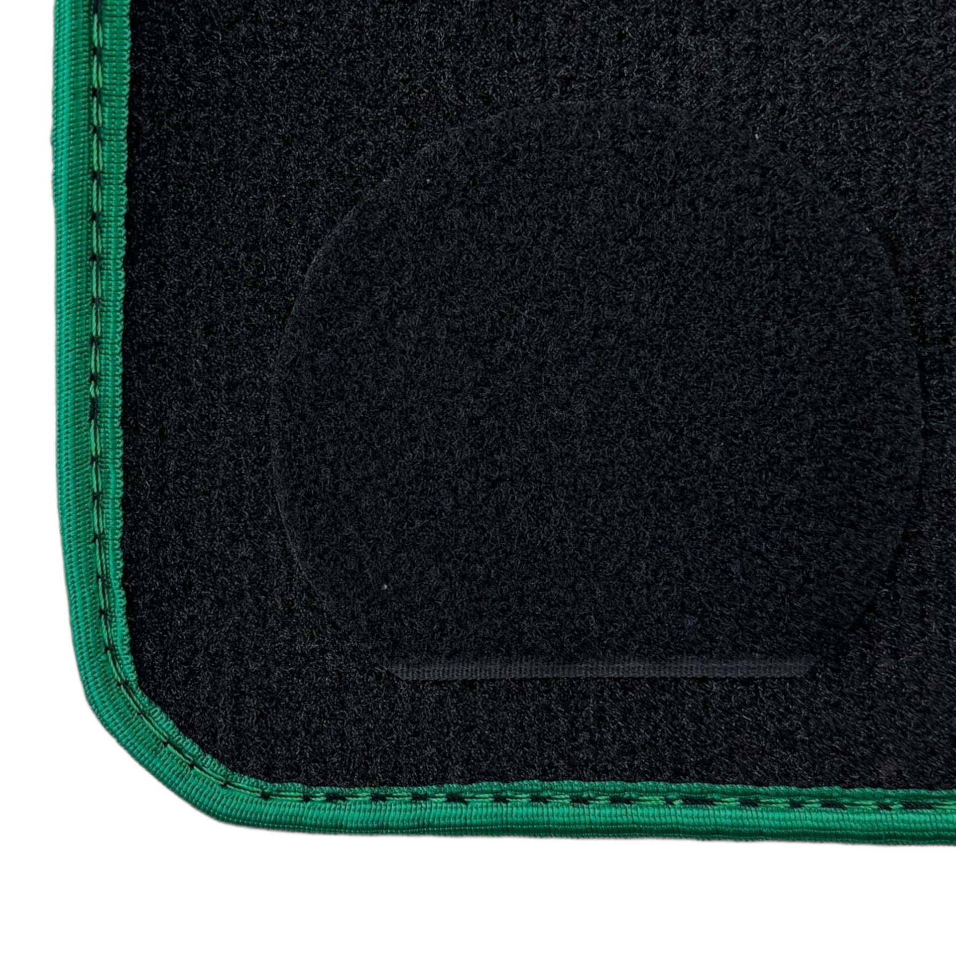 Black Floor Mats for Ferrari Purosangue with Green Trim | Italian Edition - AutoWin