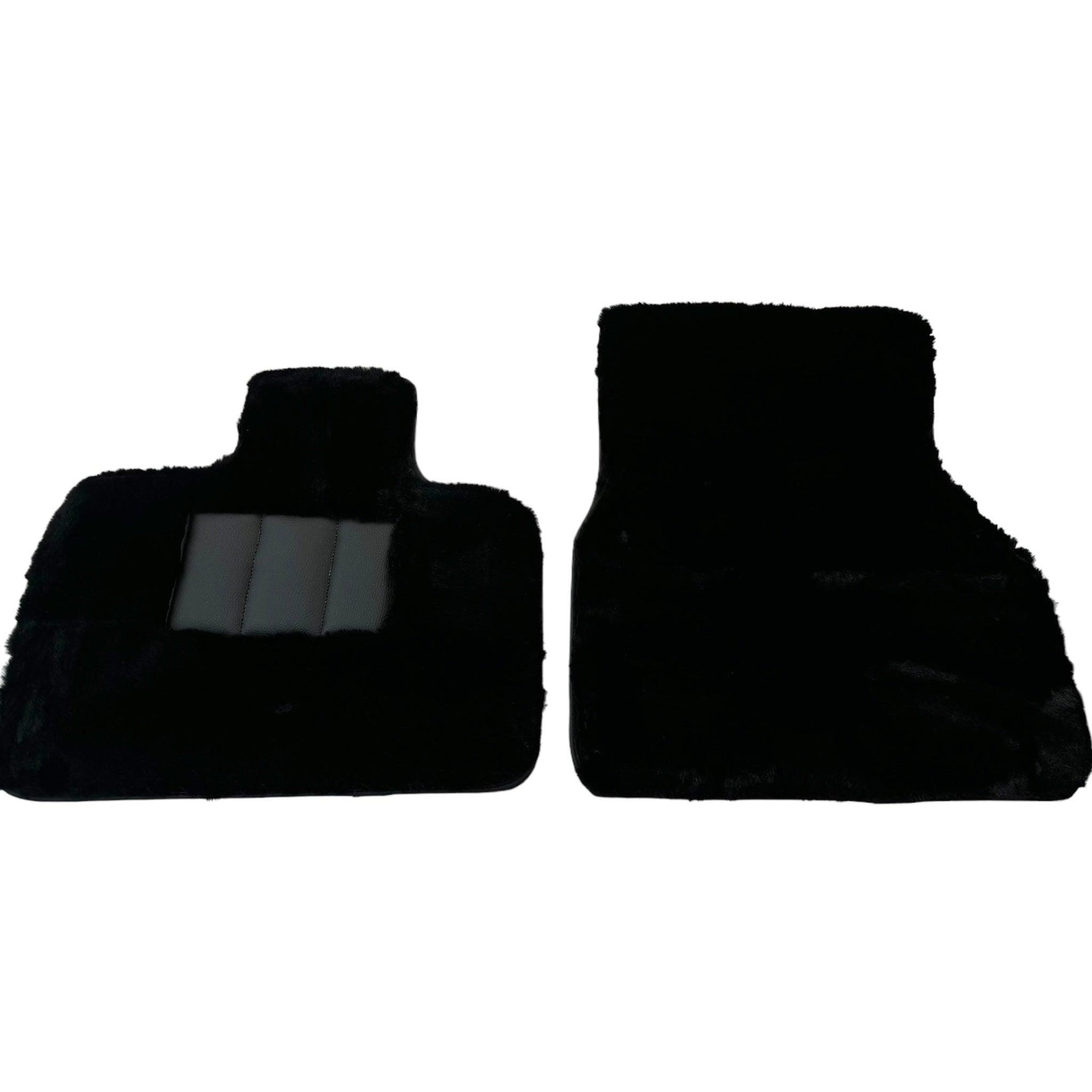 Black Sheepskin Floor Mats for BMW iX (2022-2024) - AutoWin