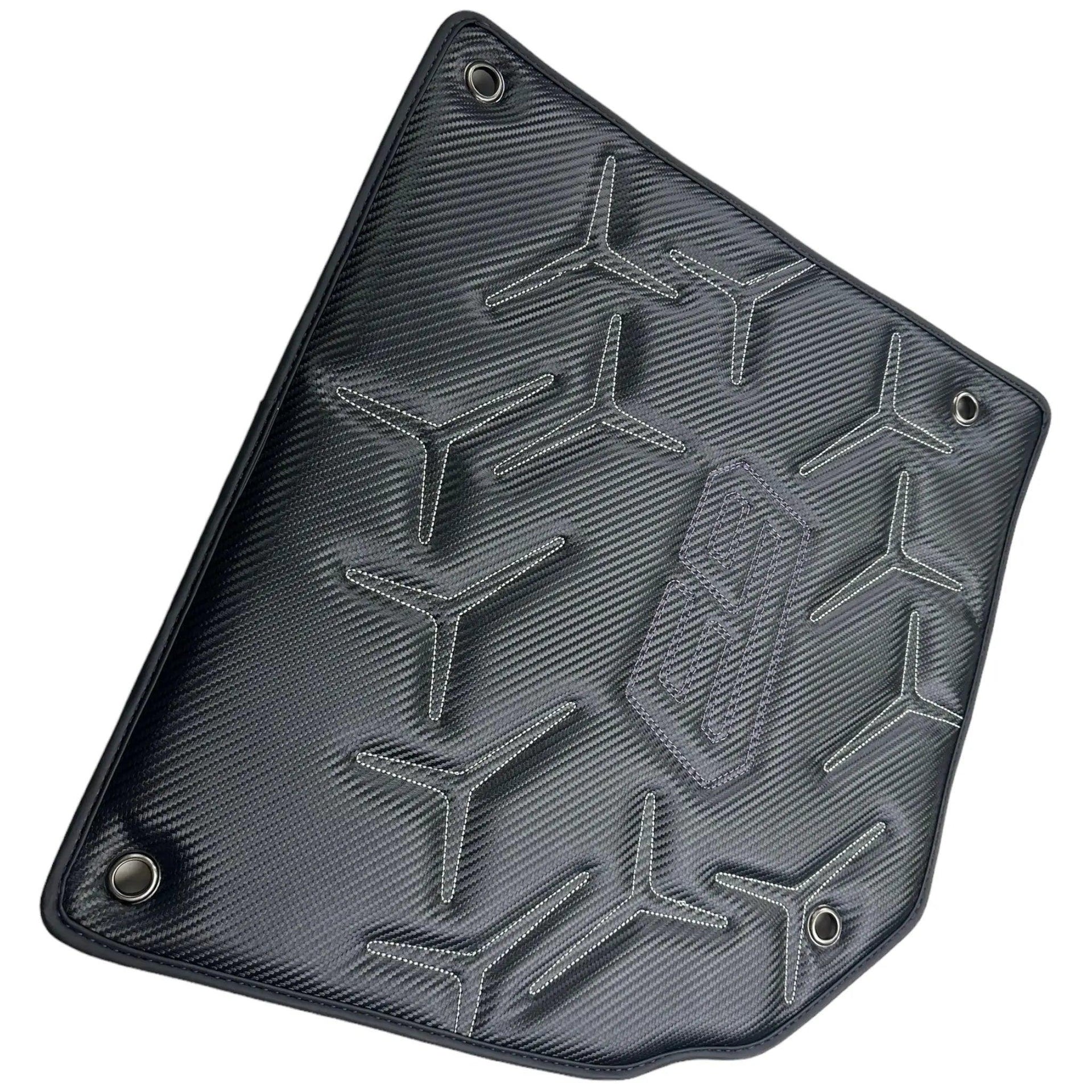 Carbon Leather Floor Mats for Lamborghini Aventador SVJ 63 Edition - AutoWin