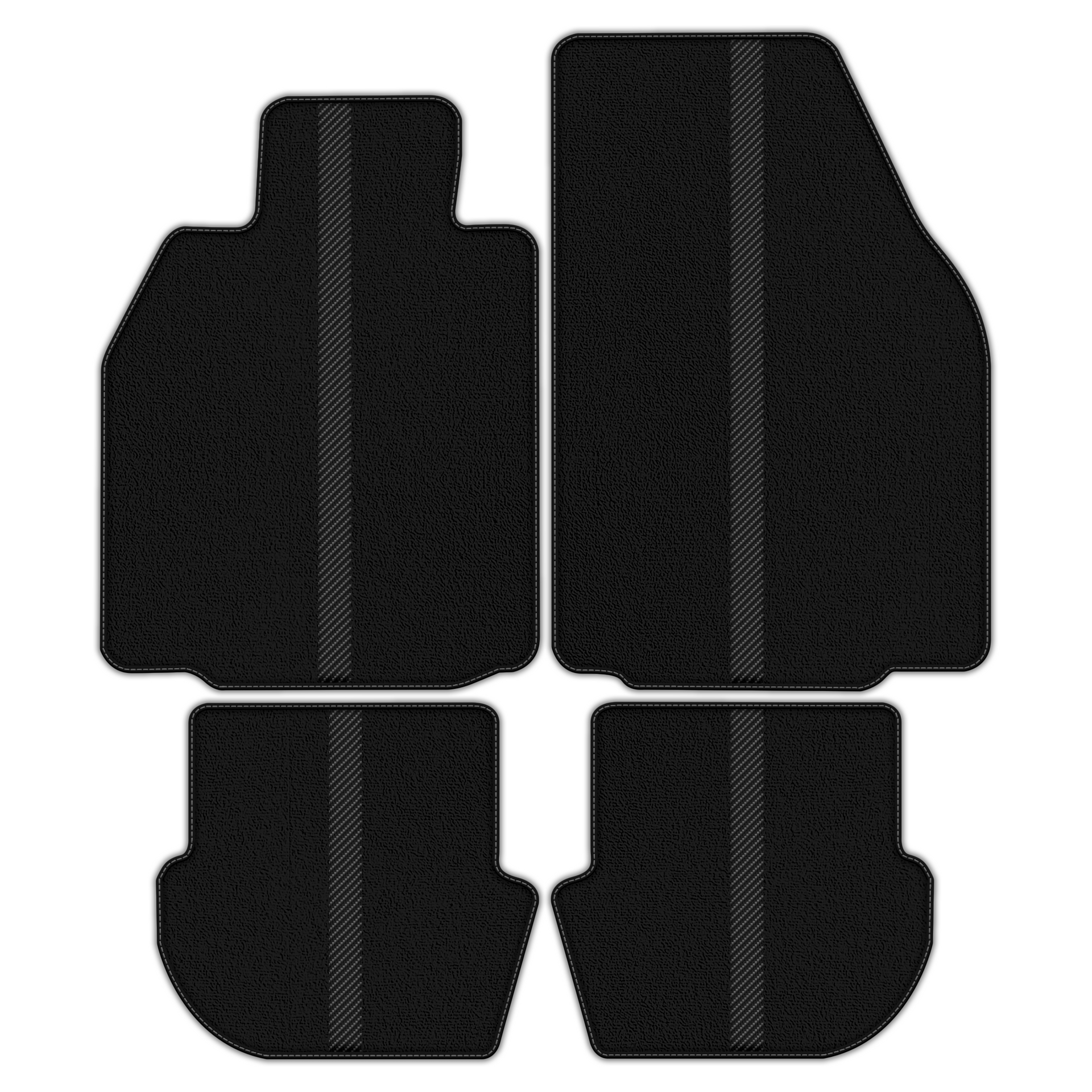 Black Leather Line Floor Mats for Porsche 911 996 (1998-2004)