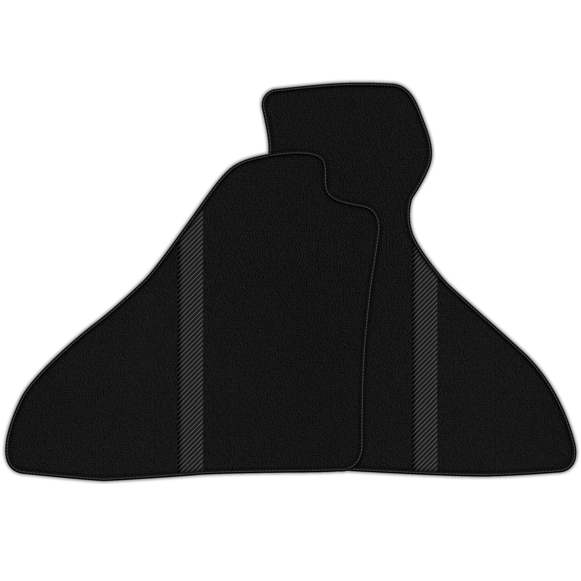 Black Leather-Trimmed Floor Mats for Ferrari Dino GT4 (1973-1979)