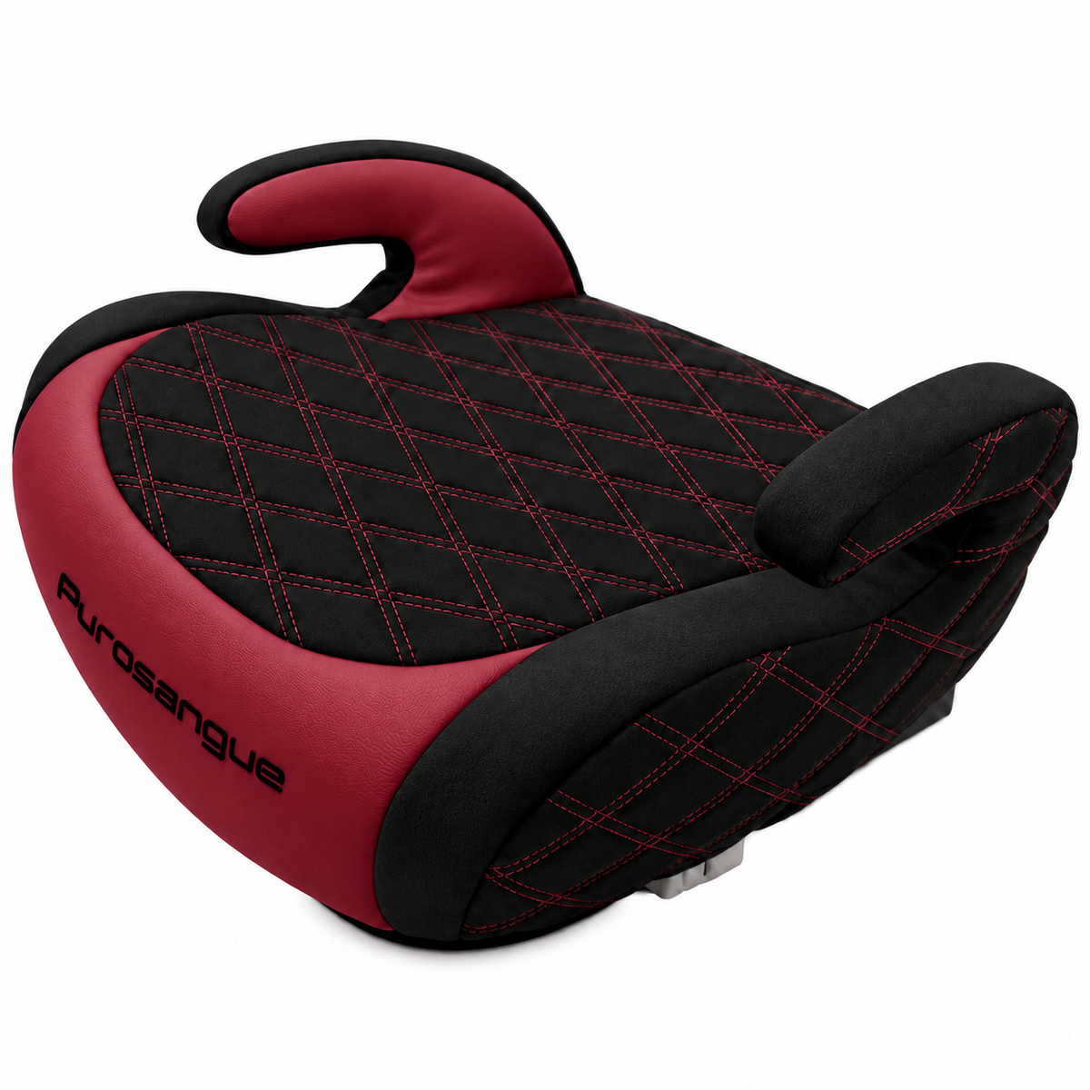 Black Alcantara Backless Car Seat for Kids with Yellow Leather | for Ferrari Purosangue