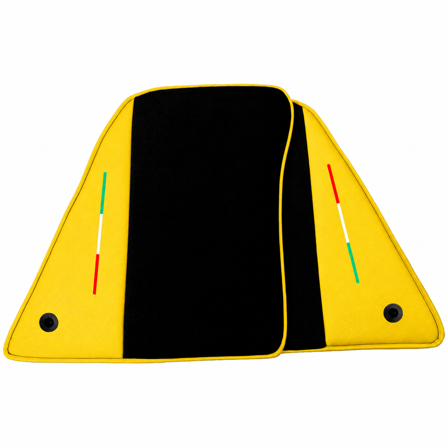 Tapis de voiture noirs pour Ferrari 849 Testarossa (2026-2027) avec cuir sur mesure