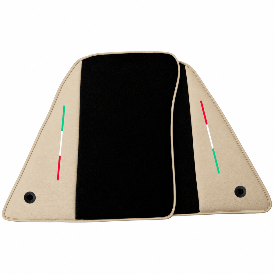 Tapis de voiture noirs pour Ferrari 849 Testarossa (2026-2027) avec cuir sur mesure