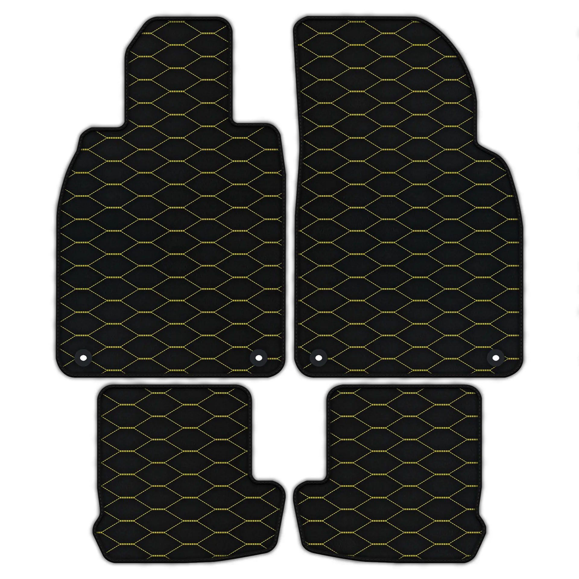 Customizable Leather Floor Mats with Viper Hex Pattern for Porsche 991 (2012-2019)